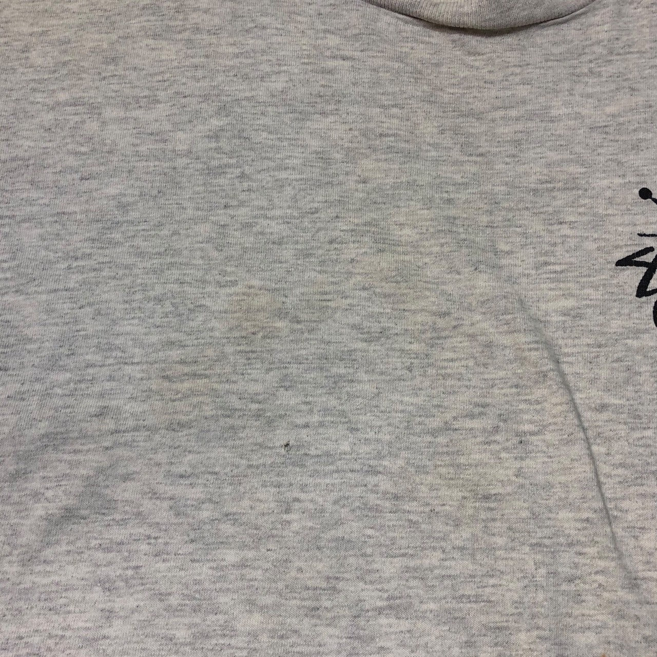 STUSSY(ステューシー) 90’s OLD SKOOL 1992 crown オールドスクール 王冠 Tシャツ 黒タグ SIZE L ライトグレー×ブラック 90年代 OLD STUSSY ショーンフォント