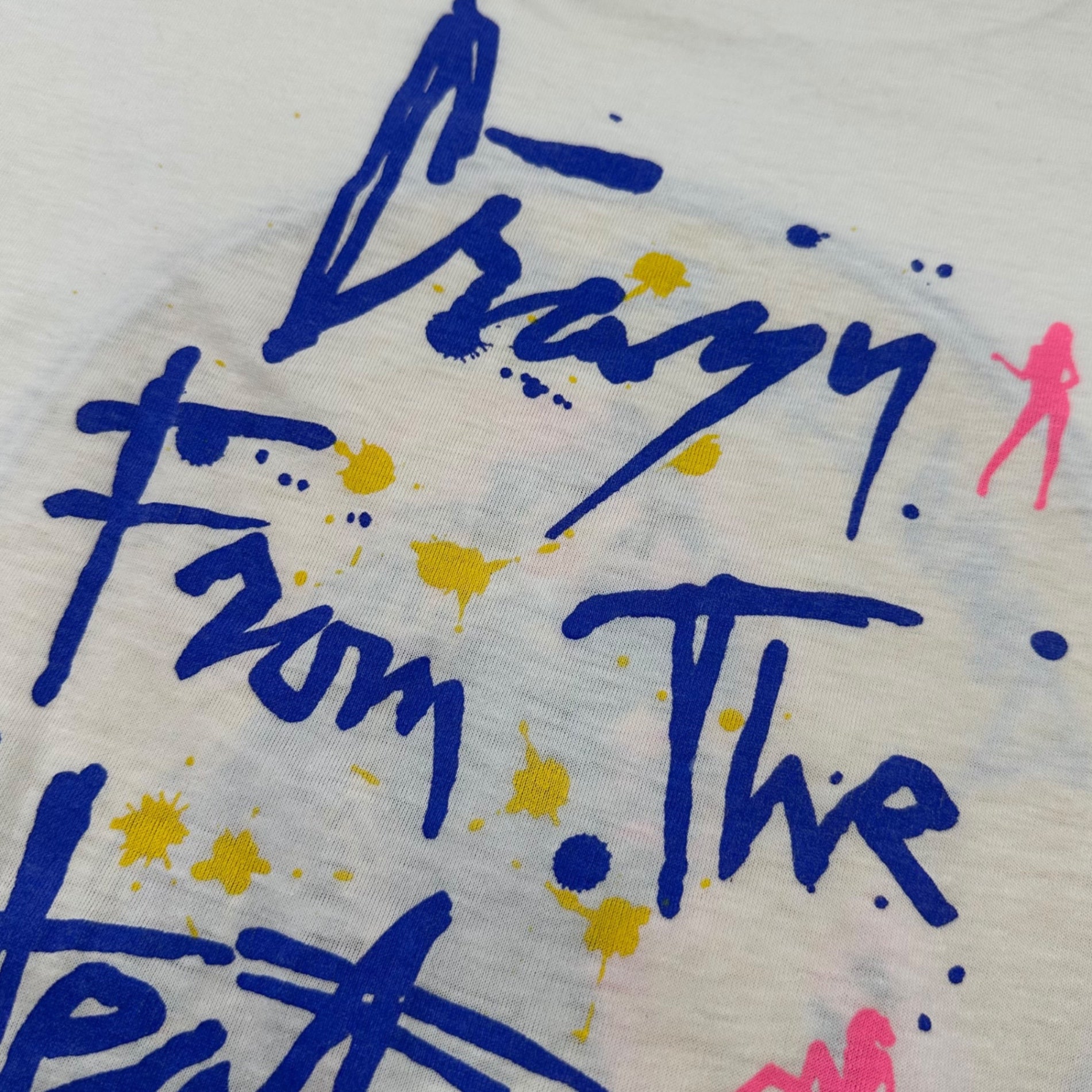 VINTAGE(ヴィンテージ) © 1985 ”David Lee Roth” Crazy From The Heat Tee デイヴィッドリーロス クレイジーフロムザヒート Tシャツ XL ホワイト 80's 80年代 バンド