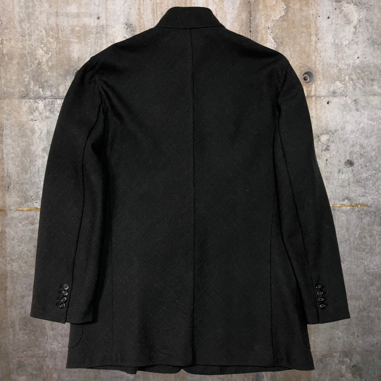 HERMES(エルメス) stand collar wool jacket/スタンドカラーウールジャケット/マオカラージャケットテーラードジャケット 表記無し(XLサイズ程度) チャコールグレー