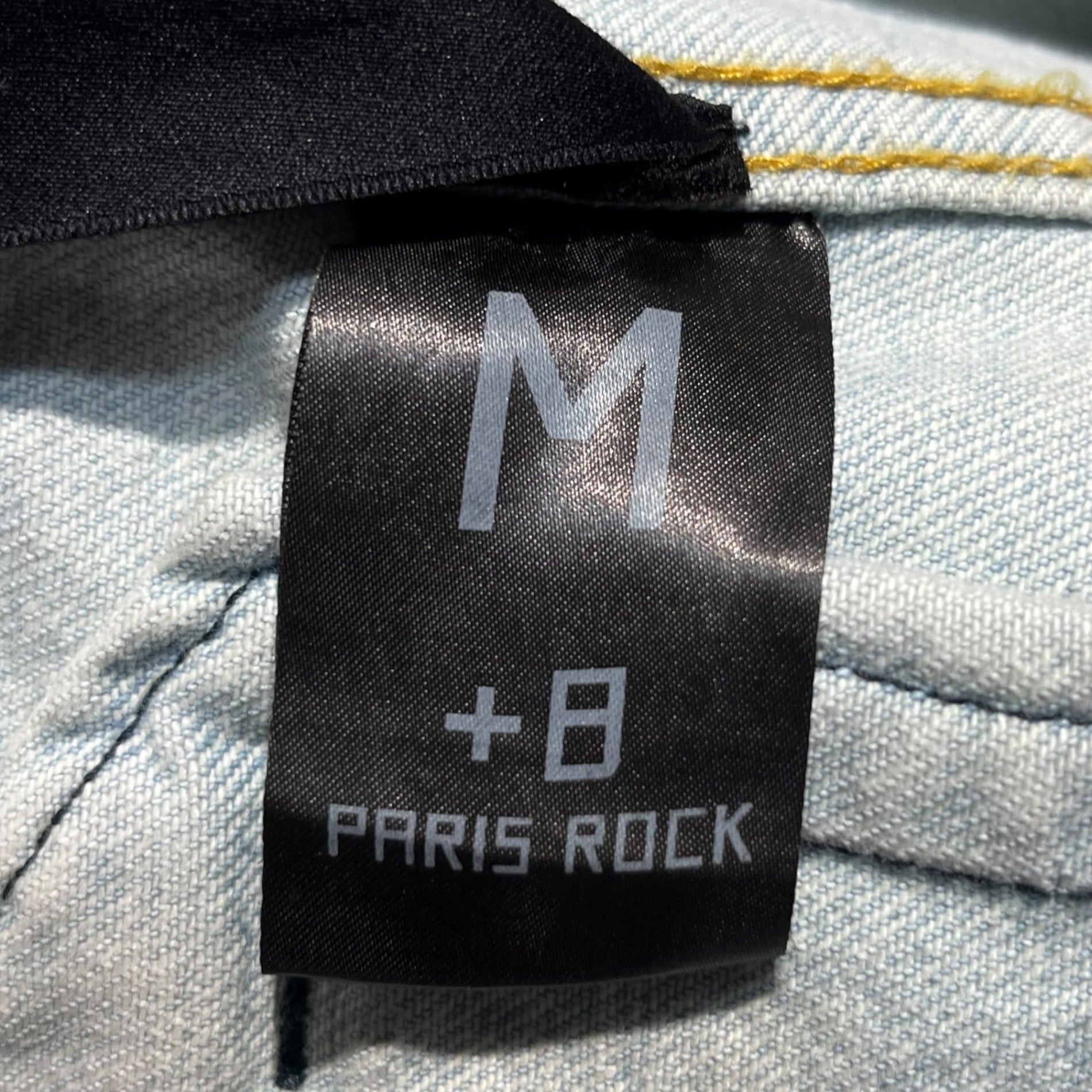 +8 PARIS ROCK(プラスエイトパリスロック) Remake back paint denim jacket リメイク バック ペイント デニム ジャケット 表記無し(FREE) ライトインディゴ
