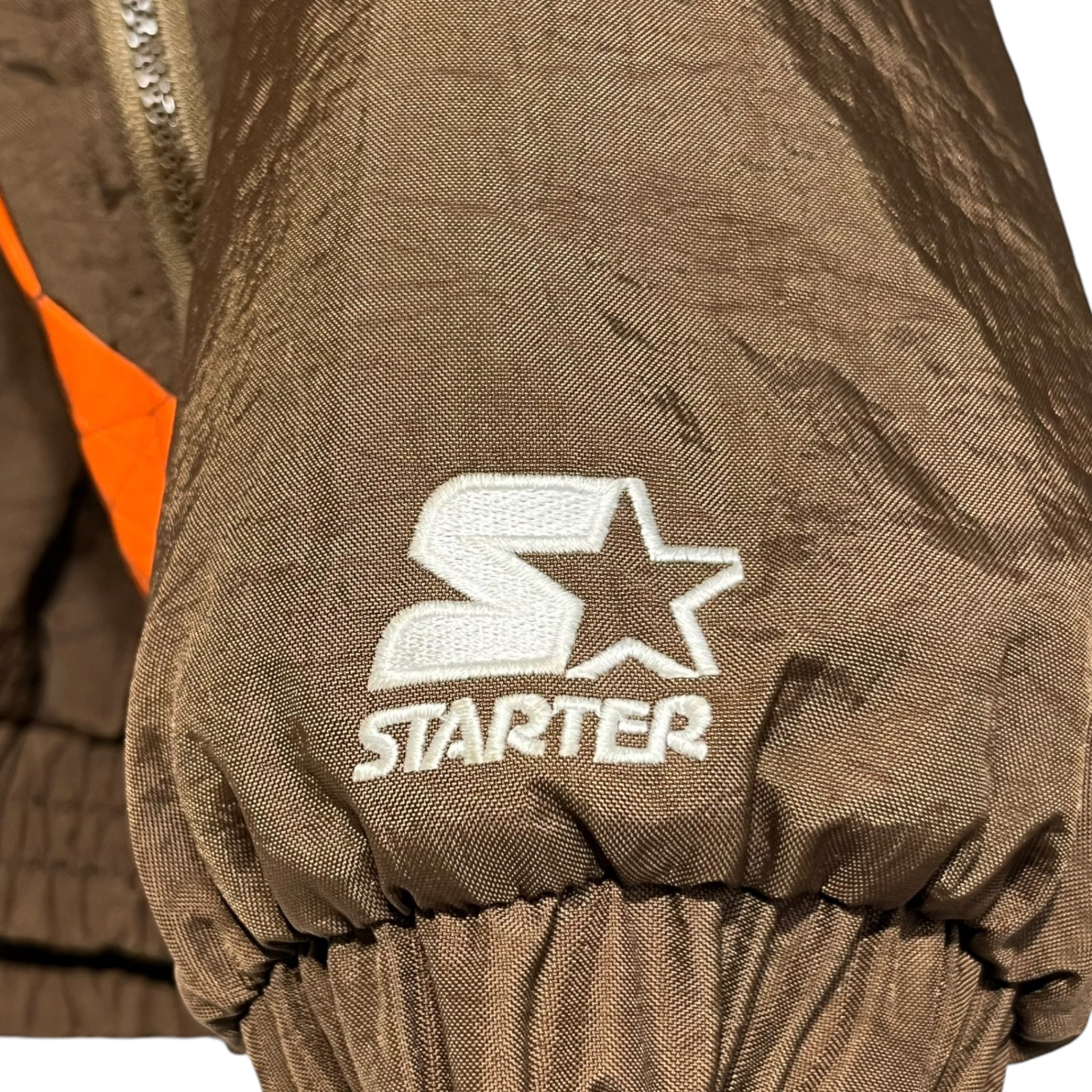 PRO LINE STARTER(プロライン スターター) 90's NFL BROWNS 中綿ジャケット 90年代 XL ホワイト×ブラウン