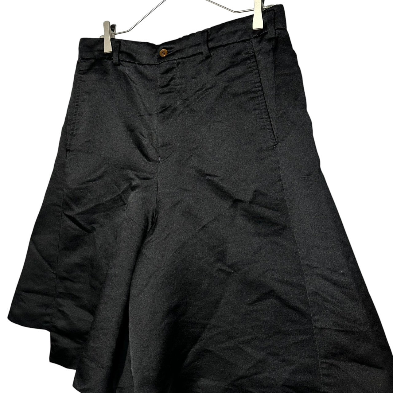 COMME des GARCONS HOMME PLUS(コムデギャルソンオムプリュス) 20SS オルランド期 Polyester Satin Shorts ポリエステル サテン ショーツ エステル PE-P030 M ブラック AD2019