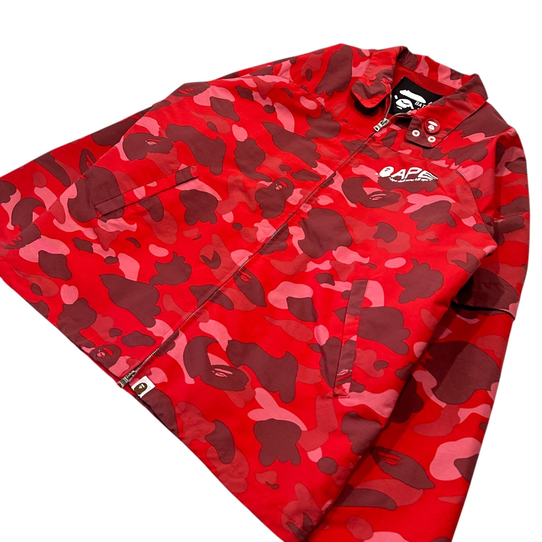 A BATHING APE(アベイシングエイプ) 2005'S Color Camouflage Zip-Up Coach Jacket カラー カモ ジップアップ コーチ ジャケット M レッド 00's アーカイブ