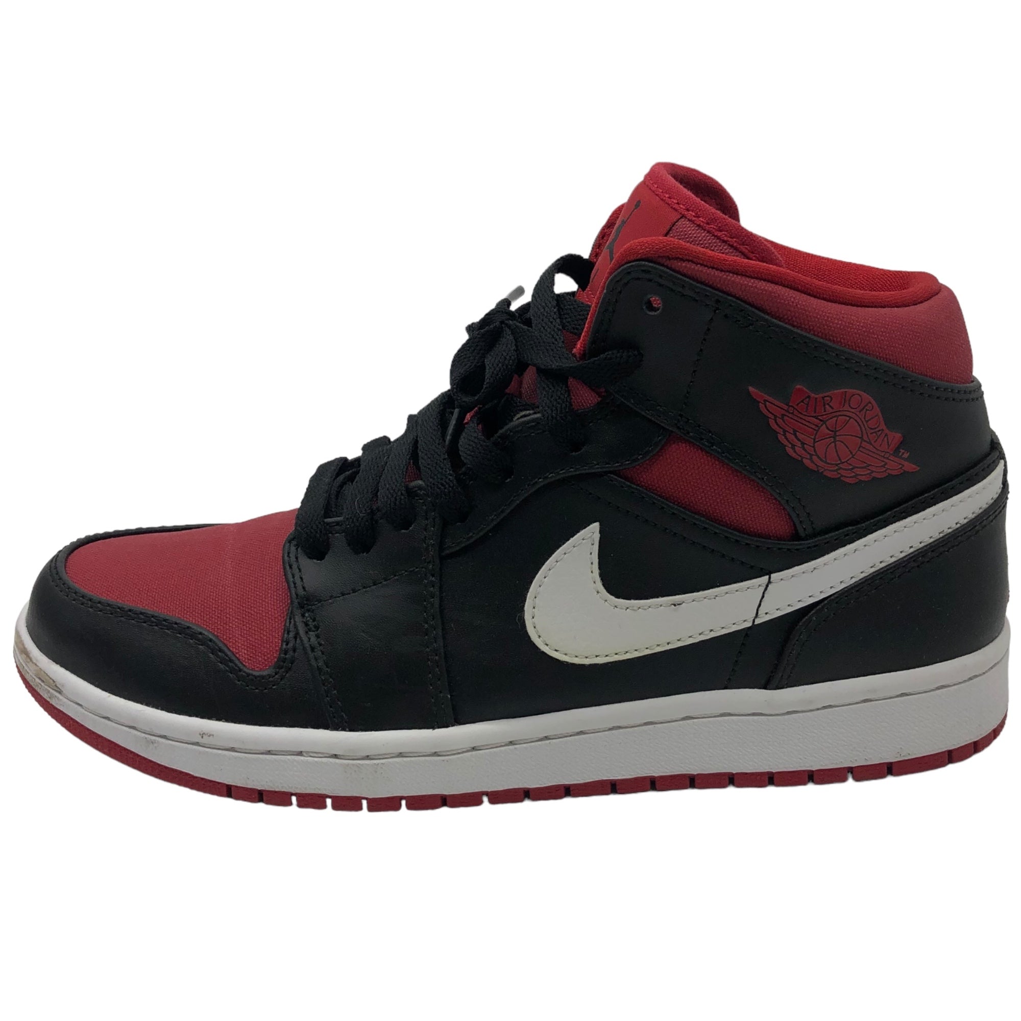 NIKE(ナイキ) AIR JORDAN 1 MID BLACK GYM RED WHITE エアジョーダン1 ミッド 554724-020 26cm レッド×ブラック ハイカット スニーカー