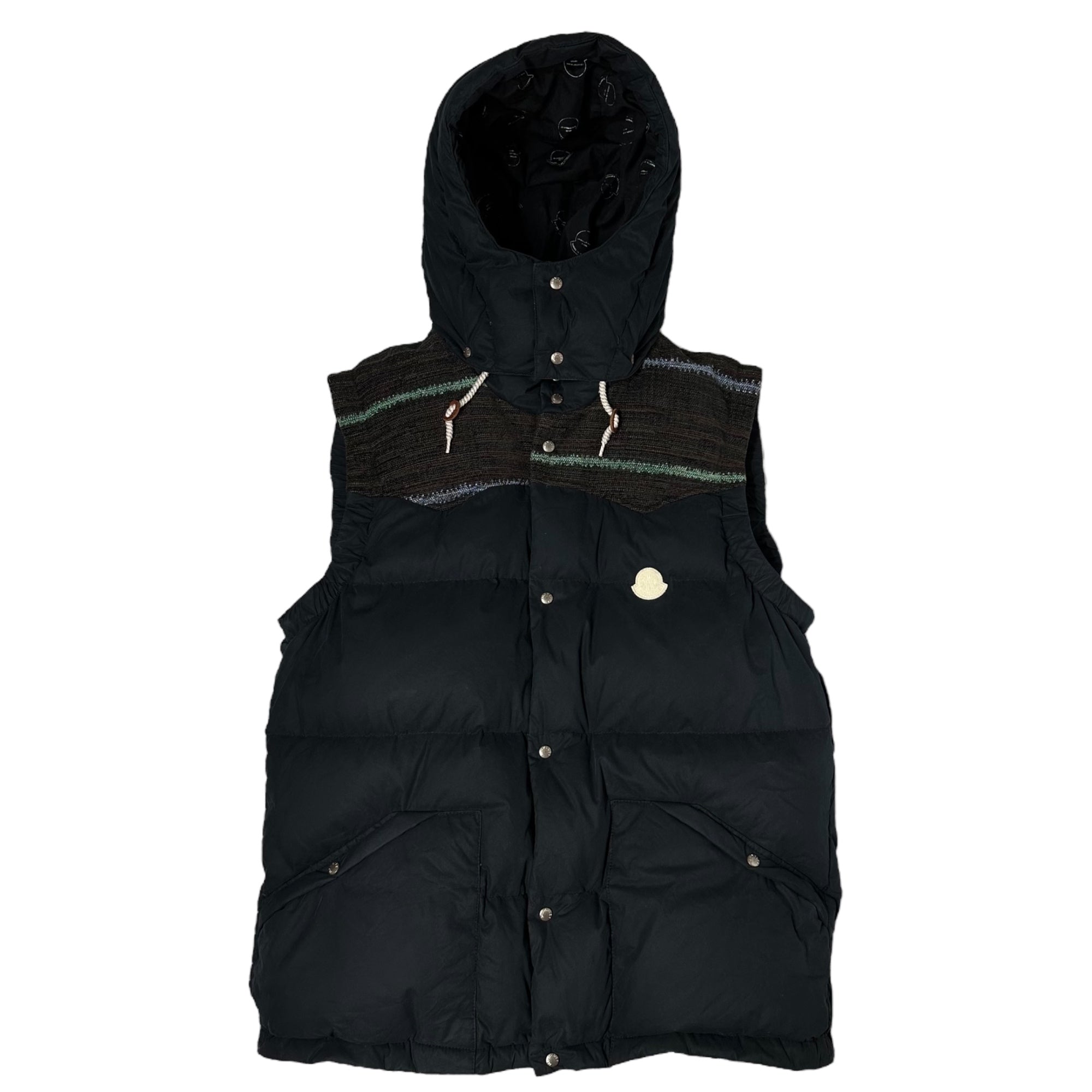 MONCLER(モンクレール) 11AW ×visvim MONCLER V GYANTSE ヴィズヴィム ビズビム ギャンツェ ヨーク切替 ダウンベスト 112-09V-43311-05 4 ダークネイビー