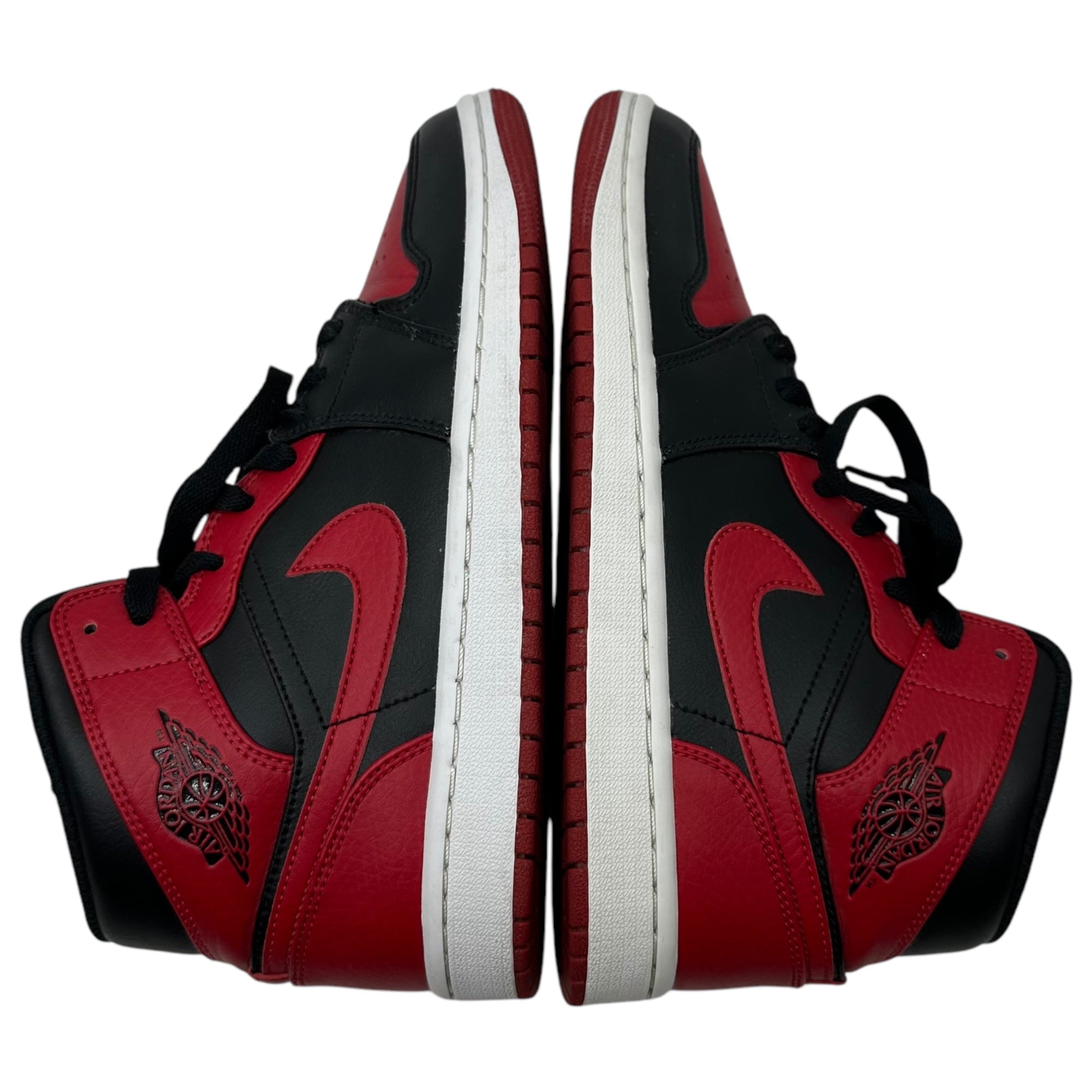 NIKE(ナイキ) Air Jordan 1 Mid "Bred" エア ジョーダン 1 ミッド ブレッド 554724-074 25cm ブラック×レッド ハイカット スニーカー