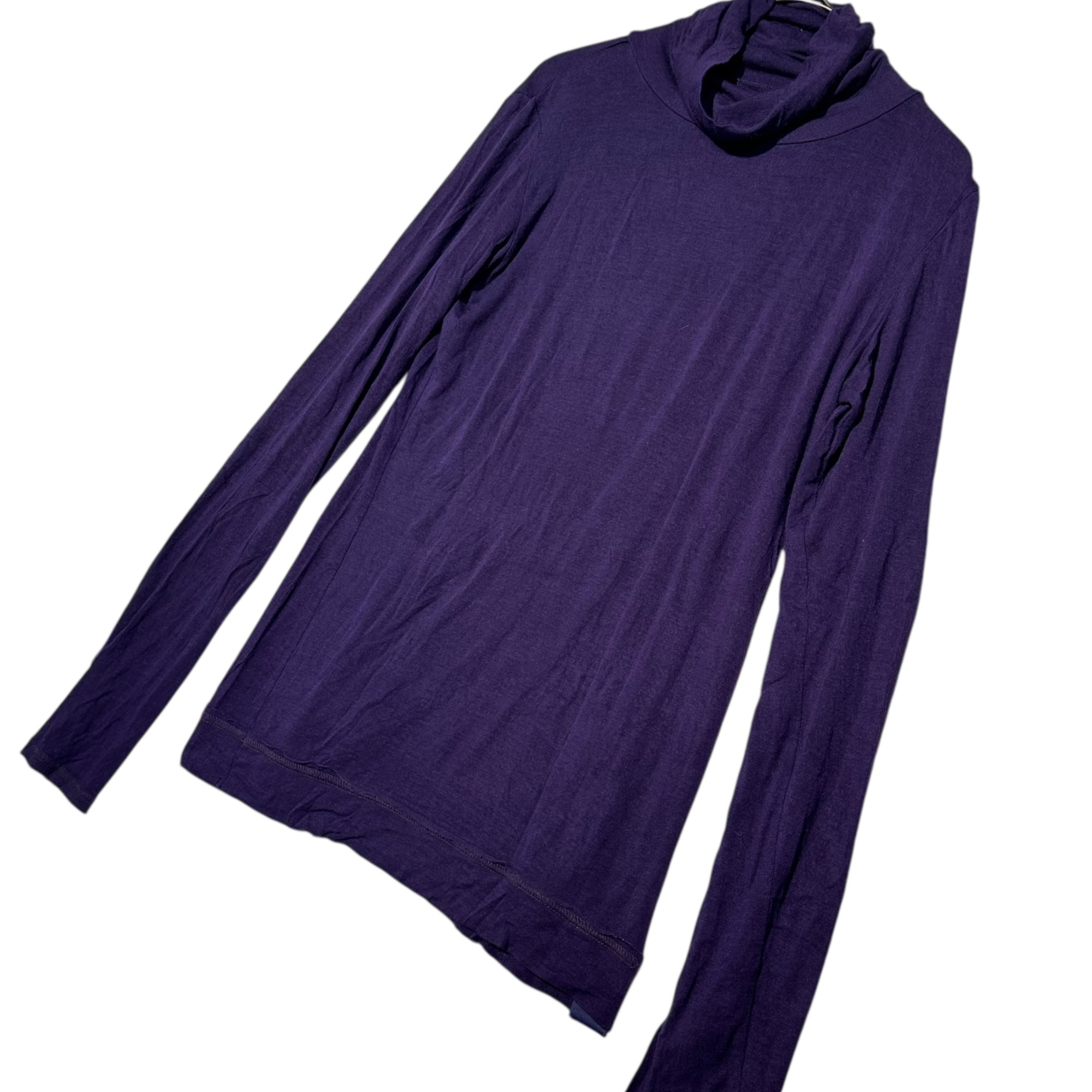 MARITHE FRANCOIS GIRBAUD(マリテフランソワジルボー) 00's Turtleneck Long-Sleeve Knit Top タートルネック 長袖 カットソー F7-6422 S パープル Y2K