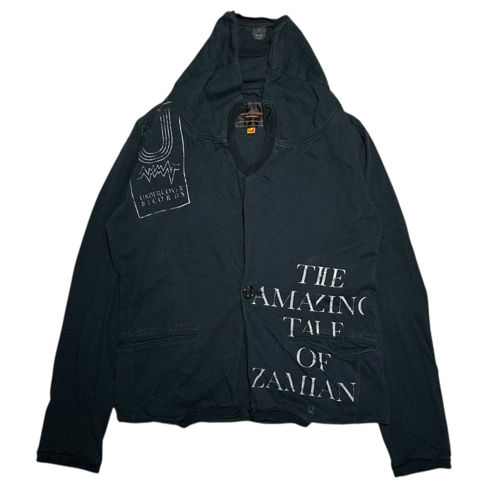 UNDERCOVERISM(アンダーカバイズム) 06SS T-shirt Reconstruction Graphic Print Tailored Jacket Tシャツ 再構築 グラフィック プリント テーラード ジャケット 6S202-J2 2 ブラック 00's アーカイブ T期