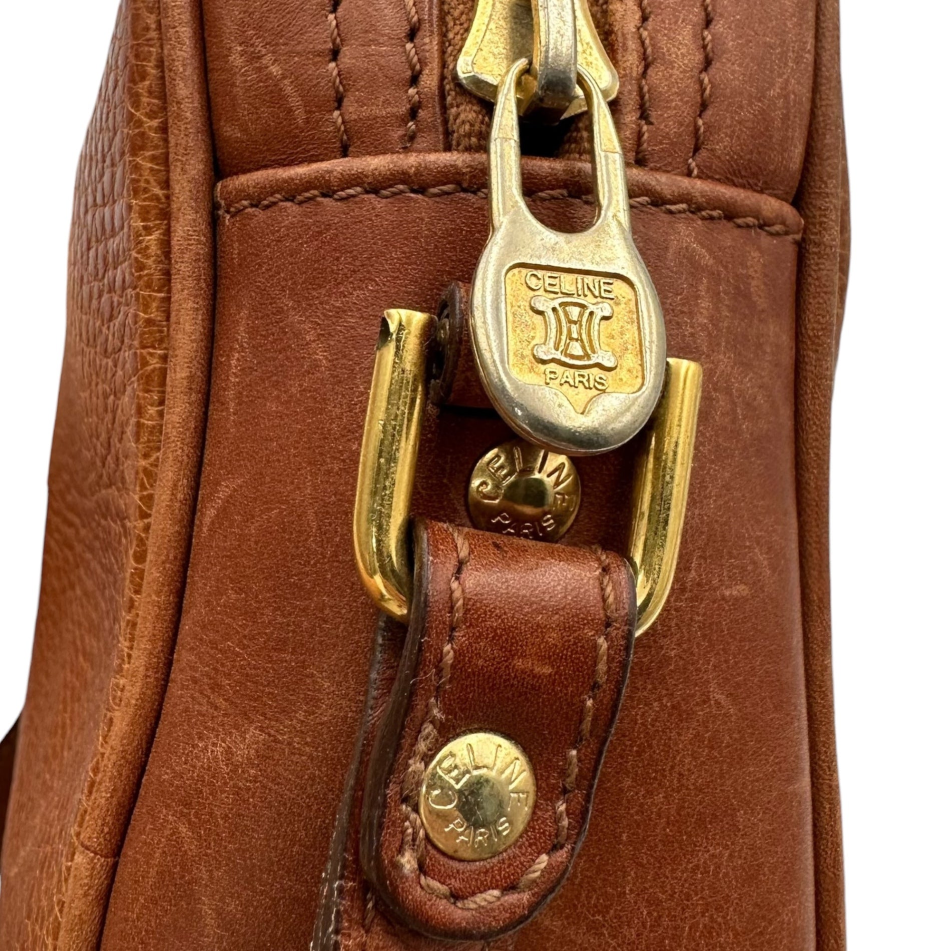 CELINE(セリーヌ) VINTAGE LEATHER SHOULDER BAG ヴィンテージ レザー ショルダー バッグ ブラウン