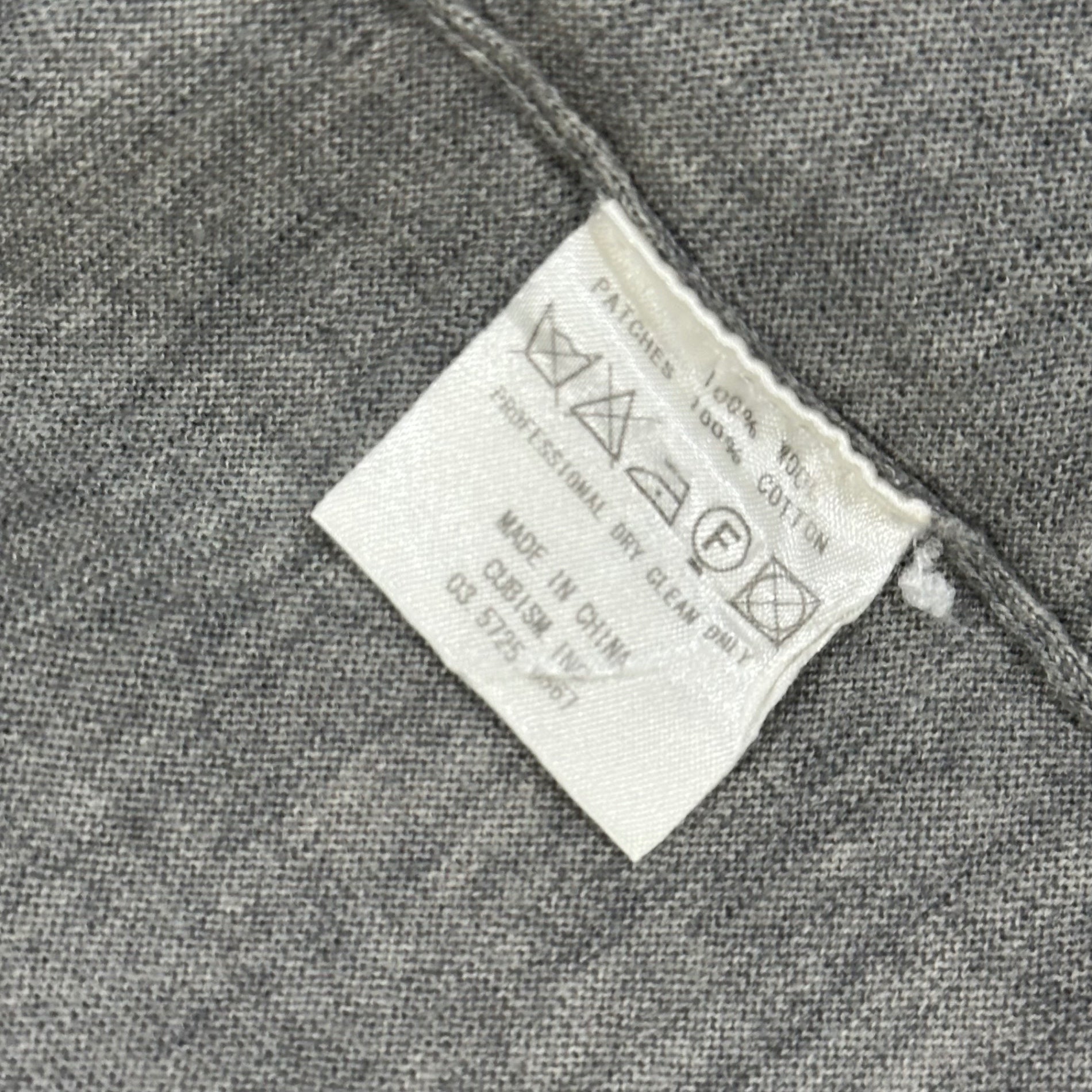 VISVIM(ビズビム/ヴィズヴィム) 2000’s Wool Elbow Patch Sweater ウール エルボーパッチ ニット M グレー×イエロー