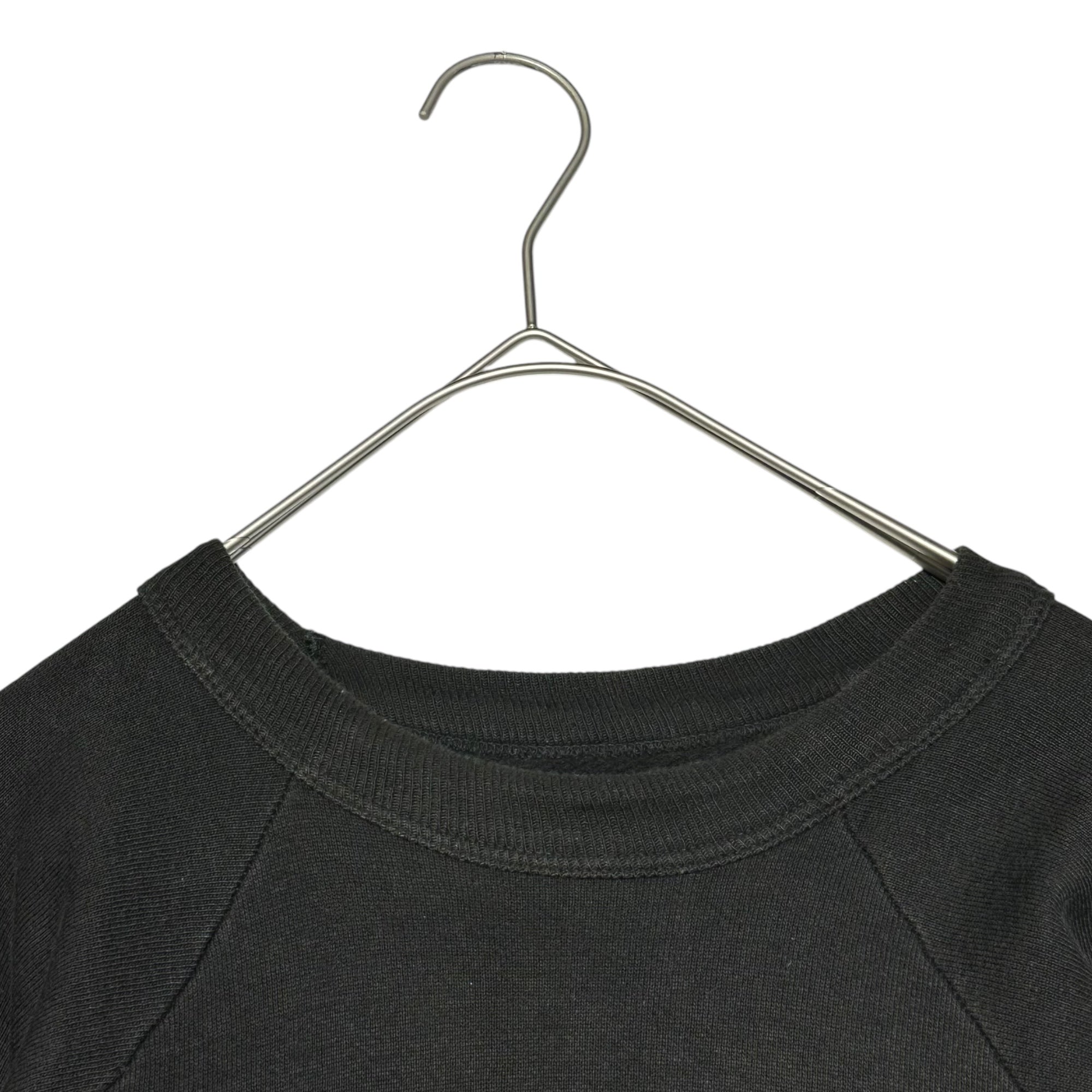 VINTAGE(ヴィンテージ) 60's "CAPTAIN" フロッキー スウェット ラグラン スウェット flocked sweat raglan sweat 表記無し(SM程度) ブラック 60年代 墨黒 古着