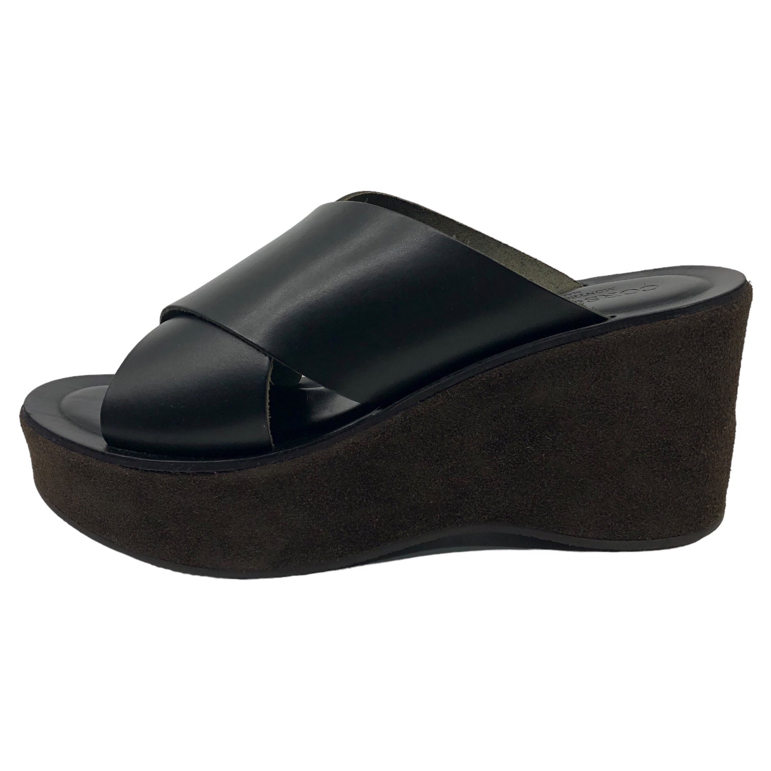 CORSO ROMA,9(コルソローマ) platform cross sandals プラットフォーム クロス サンダル 8117 38(24~24.5cm程度) ブラック IENA等取扱 参考定価17,600円(税込)