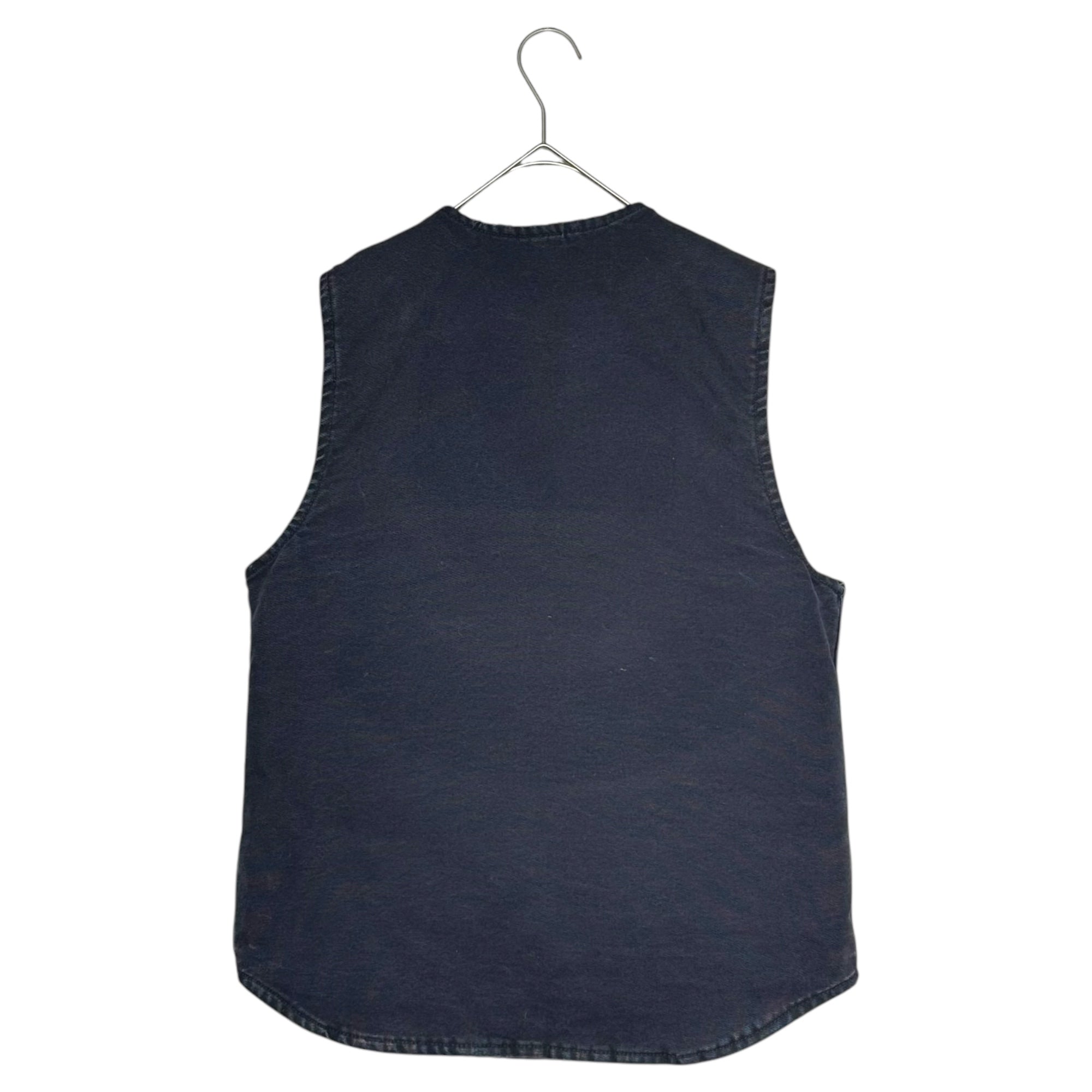 carhartt(カーハート) 00's DUCK VEST V02 MDT ダック地 中綿 ベスト S ネイビー TALL 襟カットリメイク