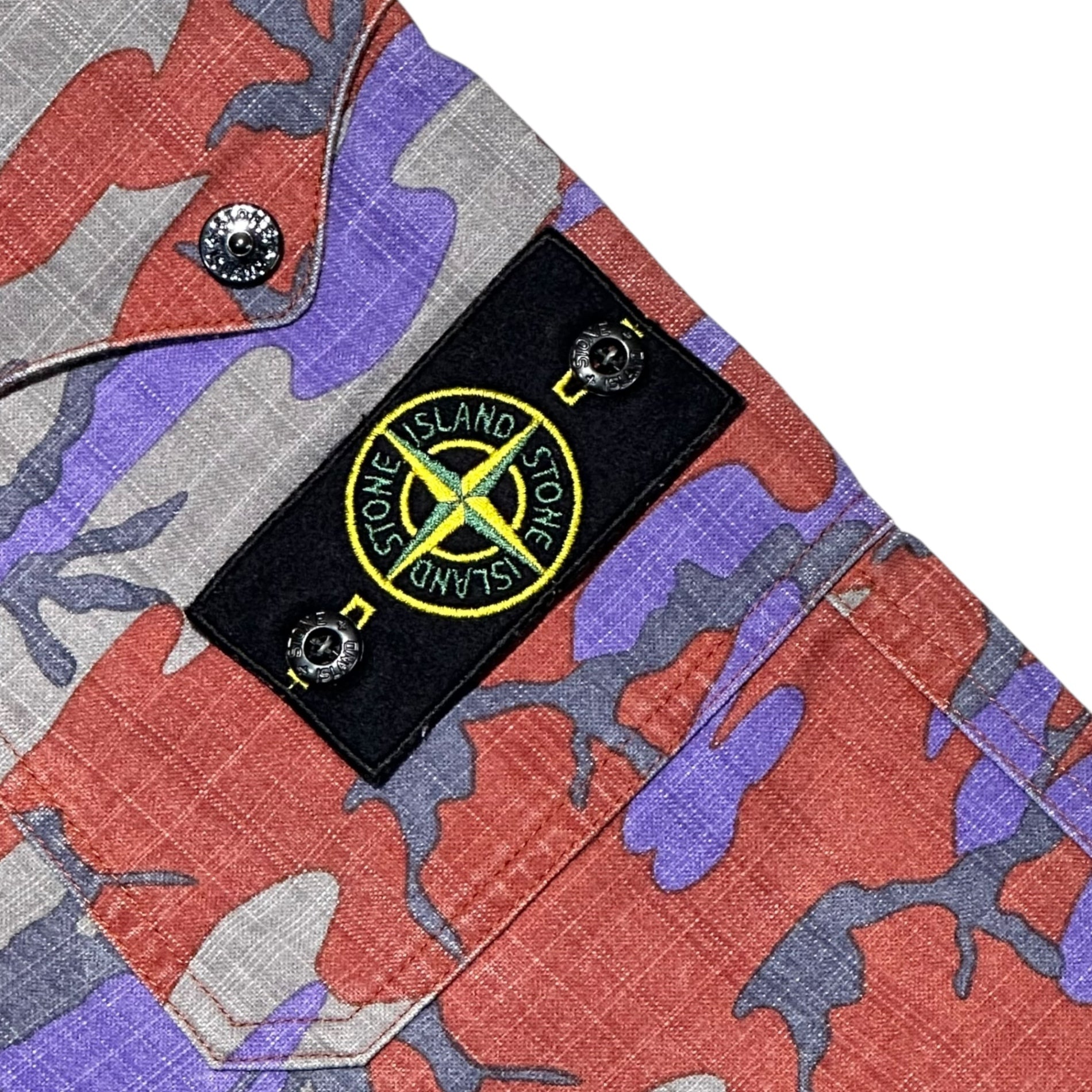 STONE ISLAND(ストーンアイランド) 22AW Heritage Camo Ripstop Nylon Cargo Pants ヘリテージ カモ リップストップナイロン カーゴ パンツ 7715319E8 W31 ブリックレッド カモフラ 迷彩