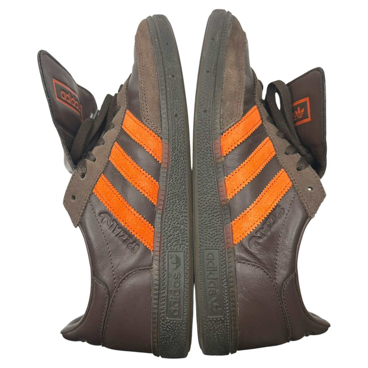 adidas×Shukyu×E-WAX(アディダス×シュウキュウ×イーワックス) Handball Spezial "Brown" ハンドボール スペツィアル "ブラウン" HP6694 27cm ブラウン×オレンジ ローカット スニーカー コラボ 箱付