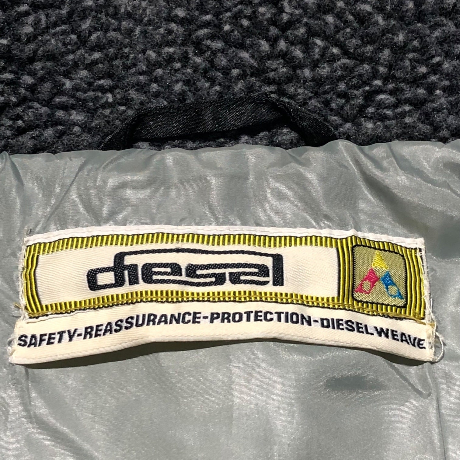 DIESEL(ディーゼル) 90's quilted racing jacket キルティング レーシング ジャケット L ブラック 90年代 レザー ボア 中綿 Y2K 00s