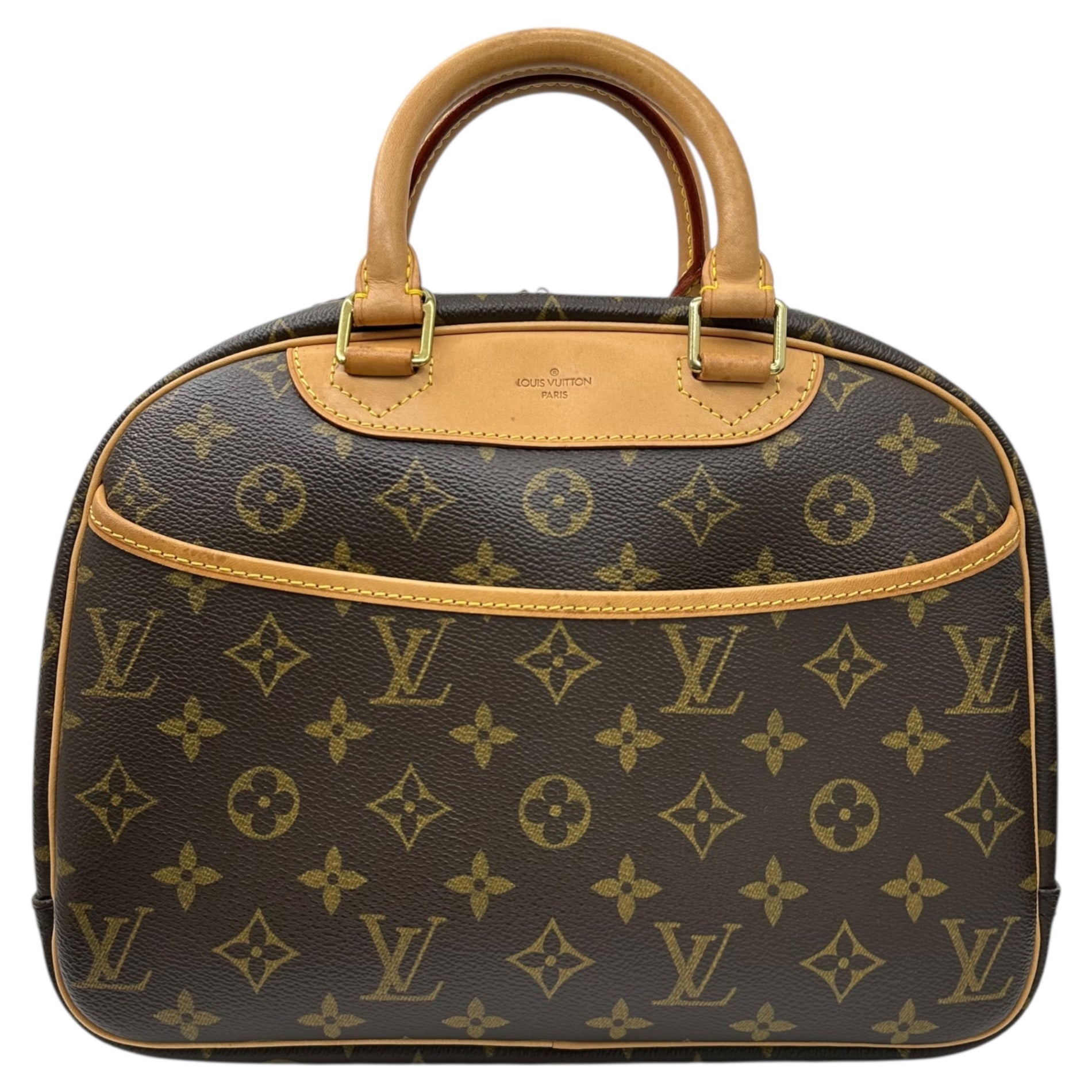 LOUIS VUITTON(ルイヴィトン) 04's Trouville トゥルーヴィル ハンド バッグ 化粧鞄 型番:M42228 製造番号1004 ブラウン 2004年製造