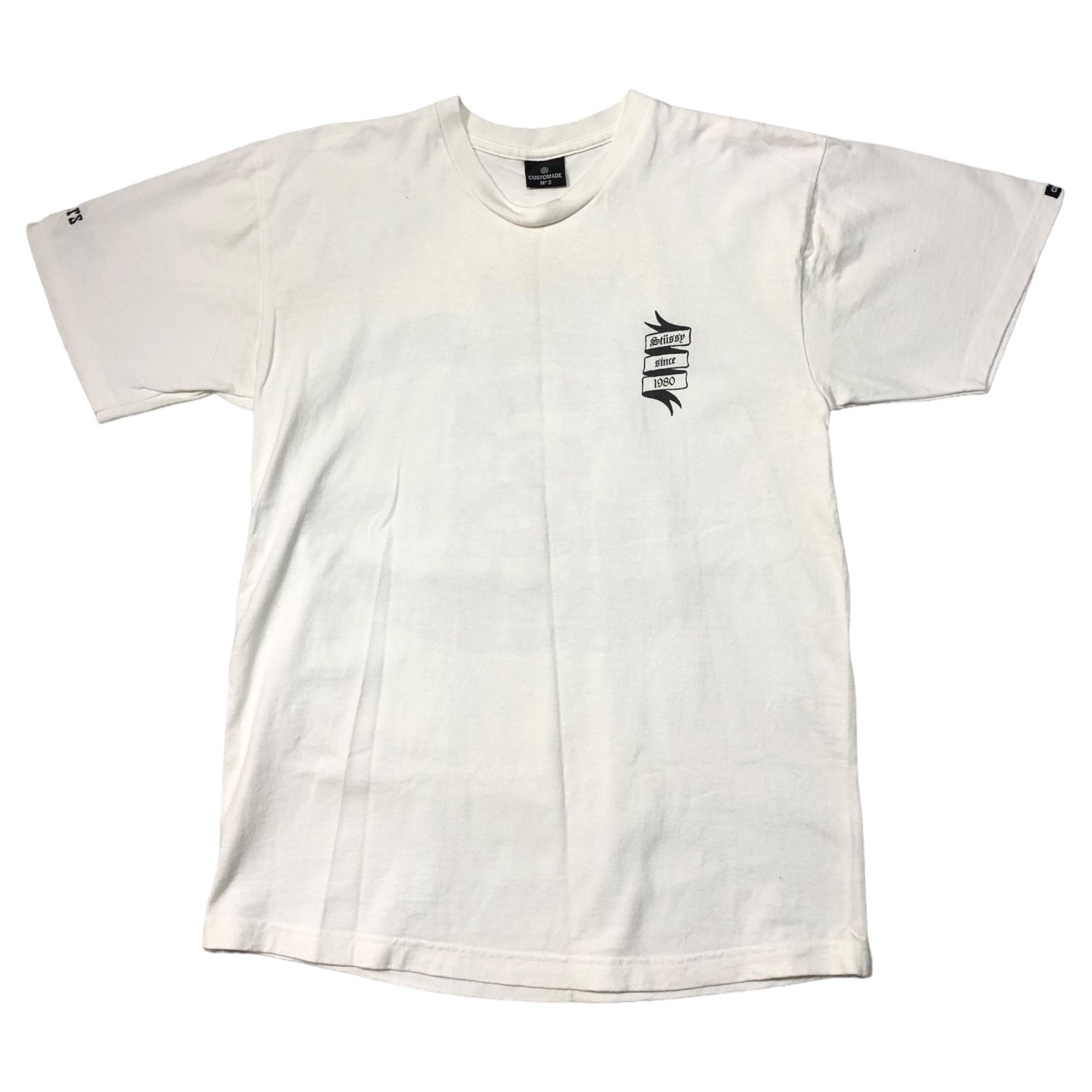 STUSSY(ステューシー) 00's CUSTOMADE back skull Tシャツ バックスカル SIZE FREE ホワイト OLD STUSSY