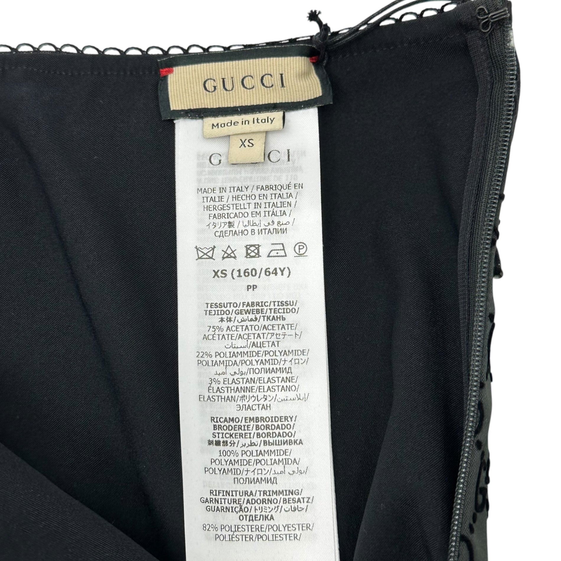 GUCCI(グッチ) 24SS GG printed duchess silk skirt GG プリント ダッチェス シルク スカート 764899 XS ブラック ストレッチ タイト ロゴ
