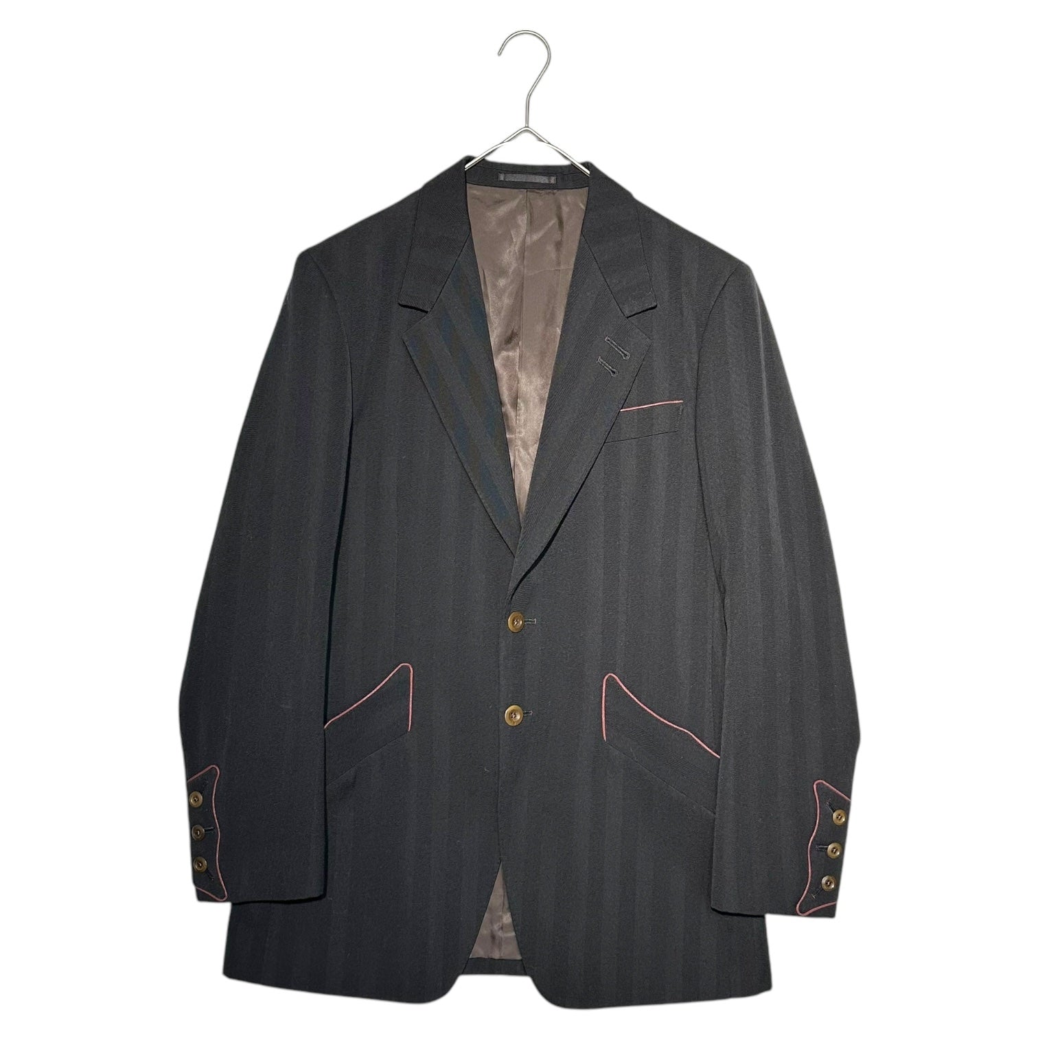 PAUL SMITH(ポールスミス) デザインセットアップ スーツ ブラック×ワインレッド