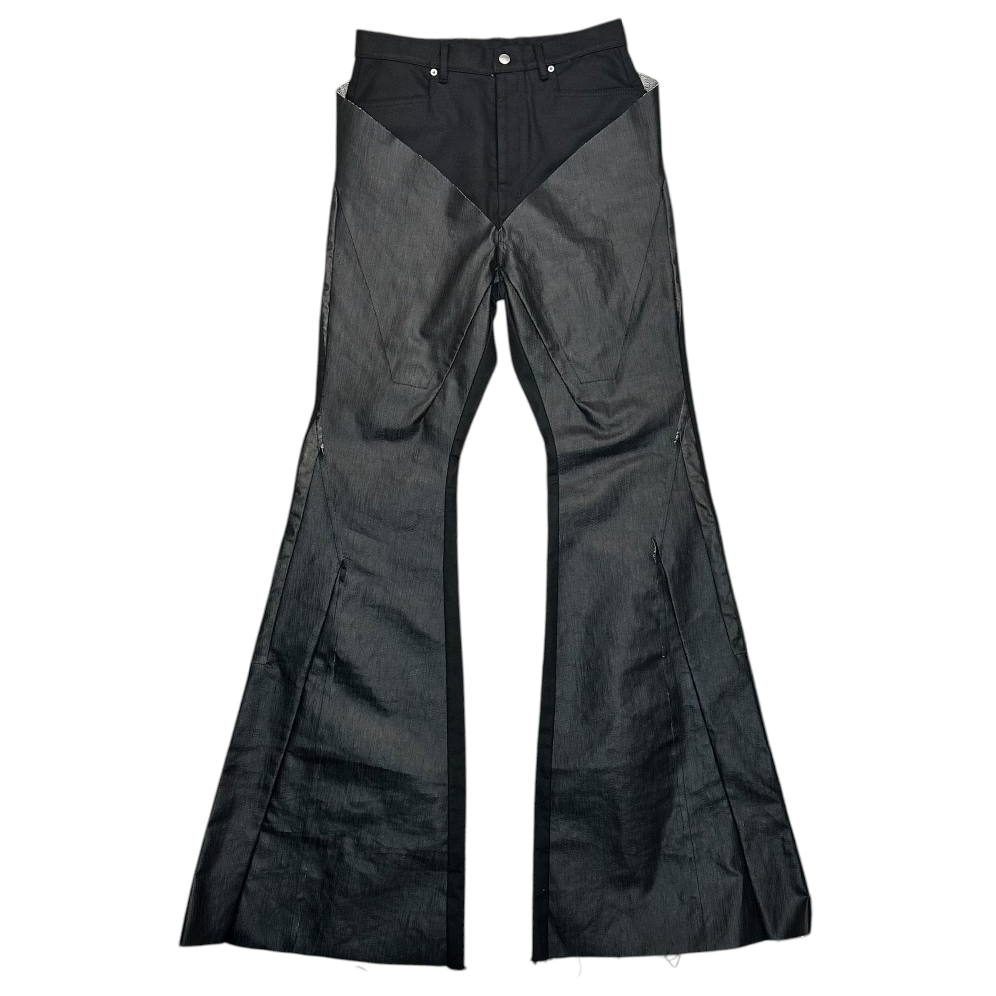 Rick Owens(リックオウエンス) 23SS Denim Slivered Bootcut in Black - SVRN デニム スリヴァード ブーツカット フレア パンツ RR01C4301-COMBO2 32 ブラック