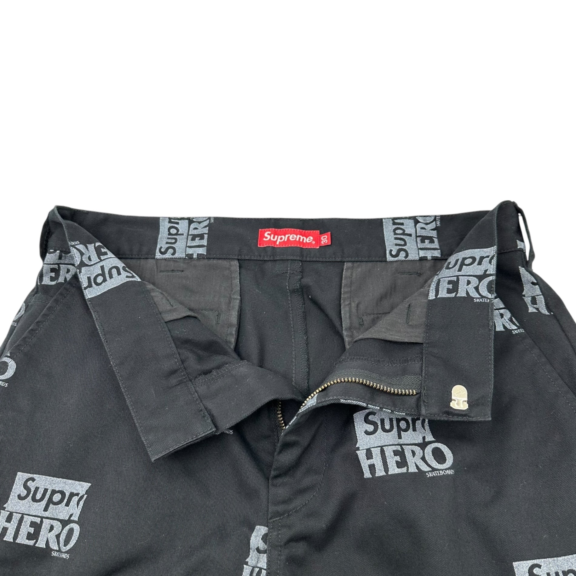 SUPREME×ANTIHERO(シュプリーム×アンタイヒーロー) 22SS Work Pant 総 ロゴ プリント ワーク パンツ 30 ブラック ストレート