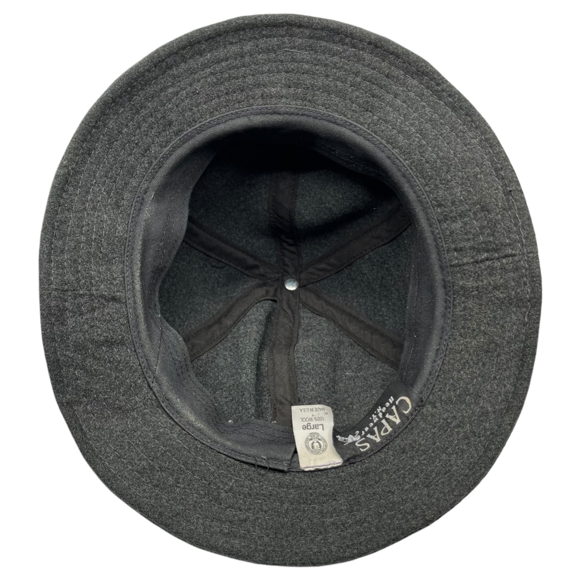 CAPAS HEADWEAR(キャパス ハードウェア) 80’s~90’s メルトン ウール ハット Large グレー USA製