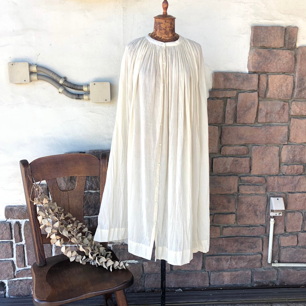 Veritecoeur(ヴェリテクール) スリーブレスギャザーロングワンピース VC-718 FREE アイボリー