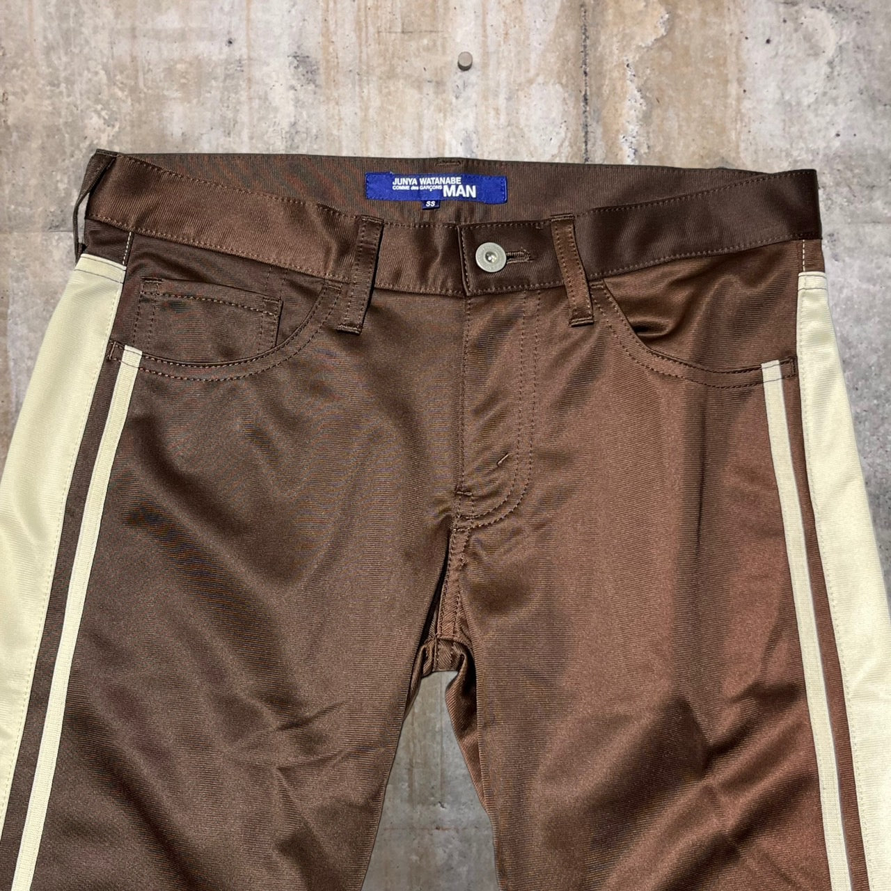 COMME des GARCONS JUNYA WATANABE MAN(コムデギャルソンジュンヤワタナベマン) 07SSサイドラインパンツ WS-S003 SS ブラウン AD2006