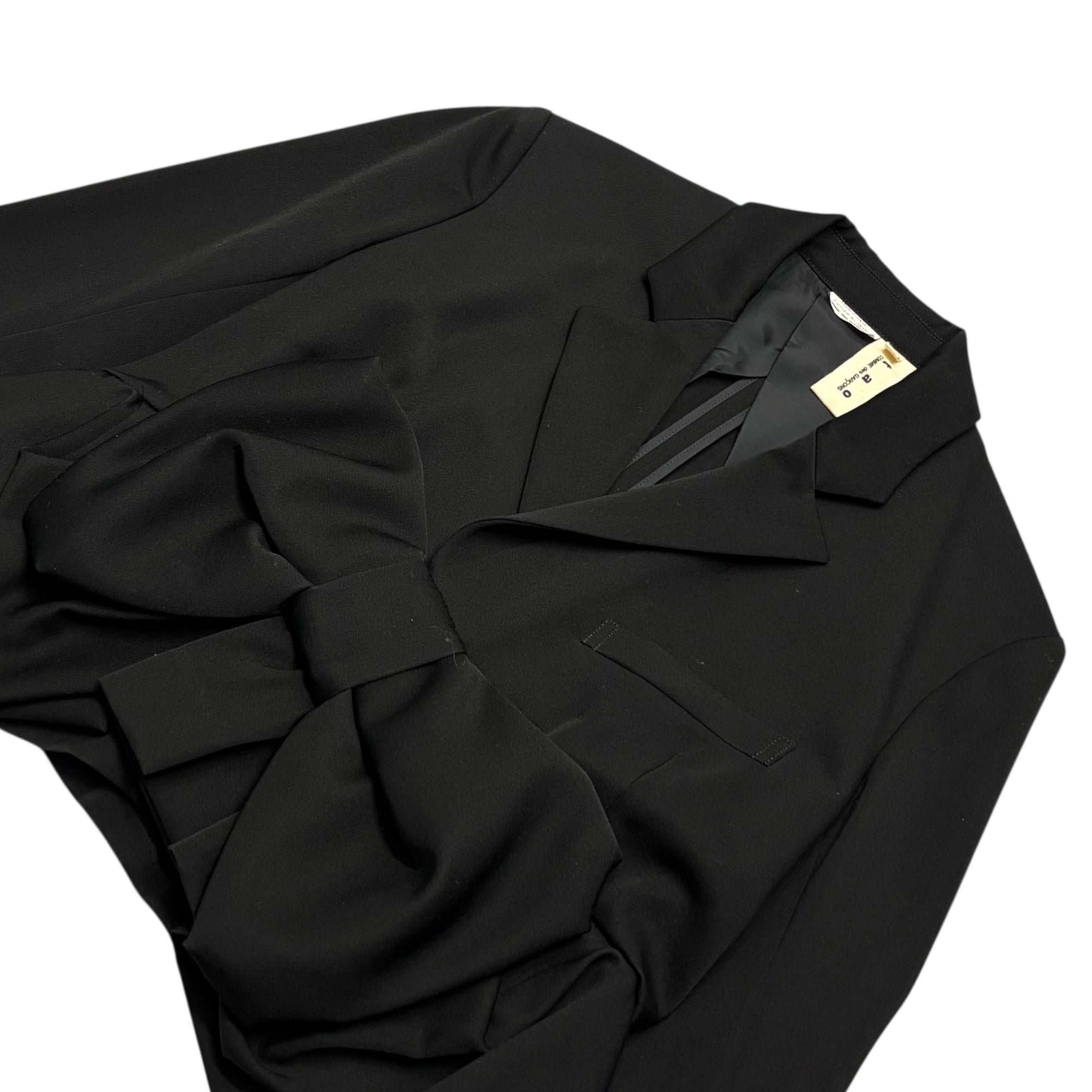 TAO COMME des GARCONS(タオコムデギャルソン) 07SS Big Ribbon Decorative Wool Short-Length Jacket ビッグリボン 装飾 ウール ショートレングス ジャケット 3S-J004 S ブラック AD2006