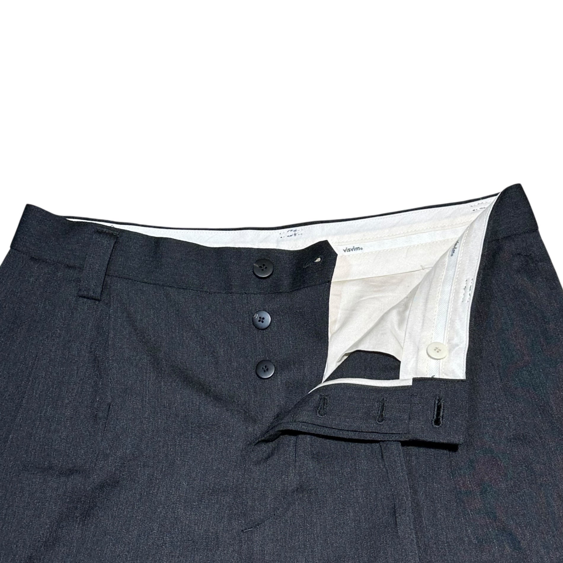 VISVIM(ビズビム/ヴィズヴィム) 24AW RUSSO PANTS/BLACK 1タック ワイド ストレート スラックス 0124205008017 3 グレー パンツ