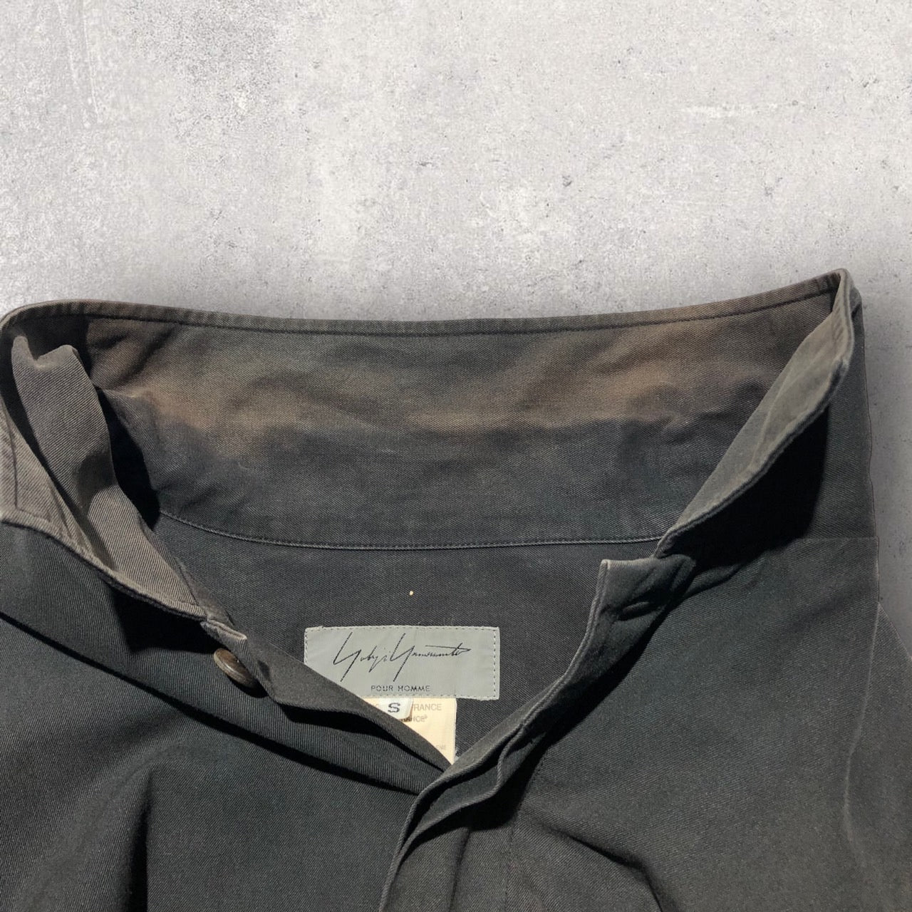 YOHJI YAMAMOTO POUR HOMME(ヨウジヤマモトプールオム) 90'sダブルポケットオープンカラーシャツ S ブラック