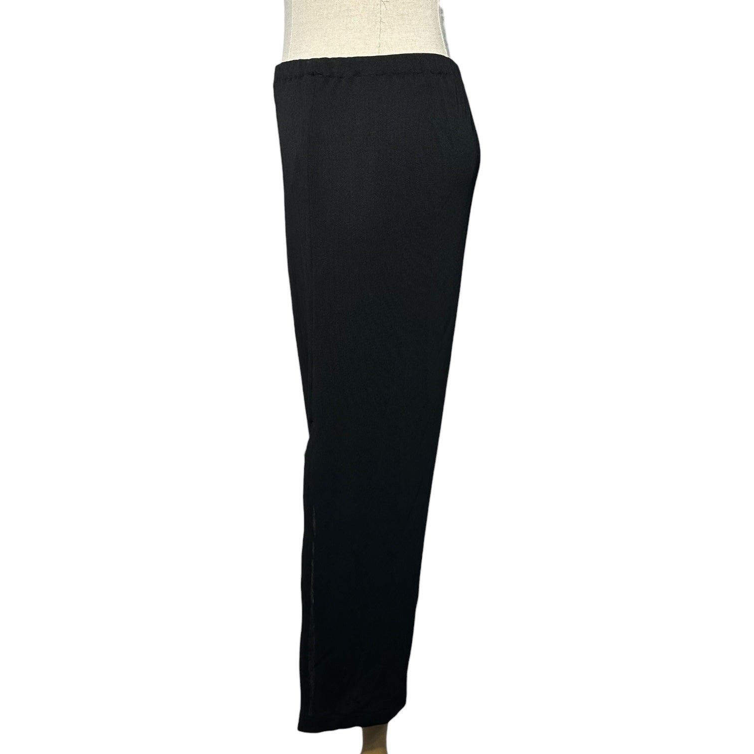 Y's(ワイズ) Side-Zip Tight Long Skirt サイドジップ タイト ロング スカート YL-T65-906 表記無(FREE) ブラック ウエストゴム ストレッチ