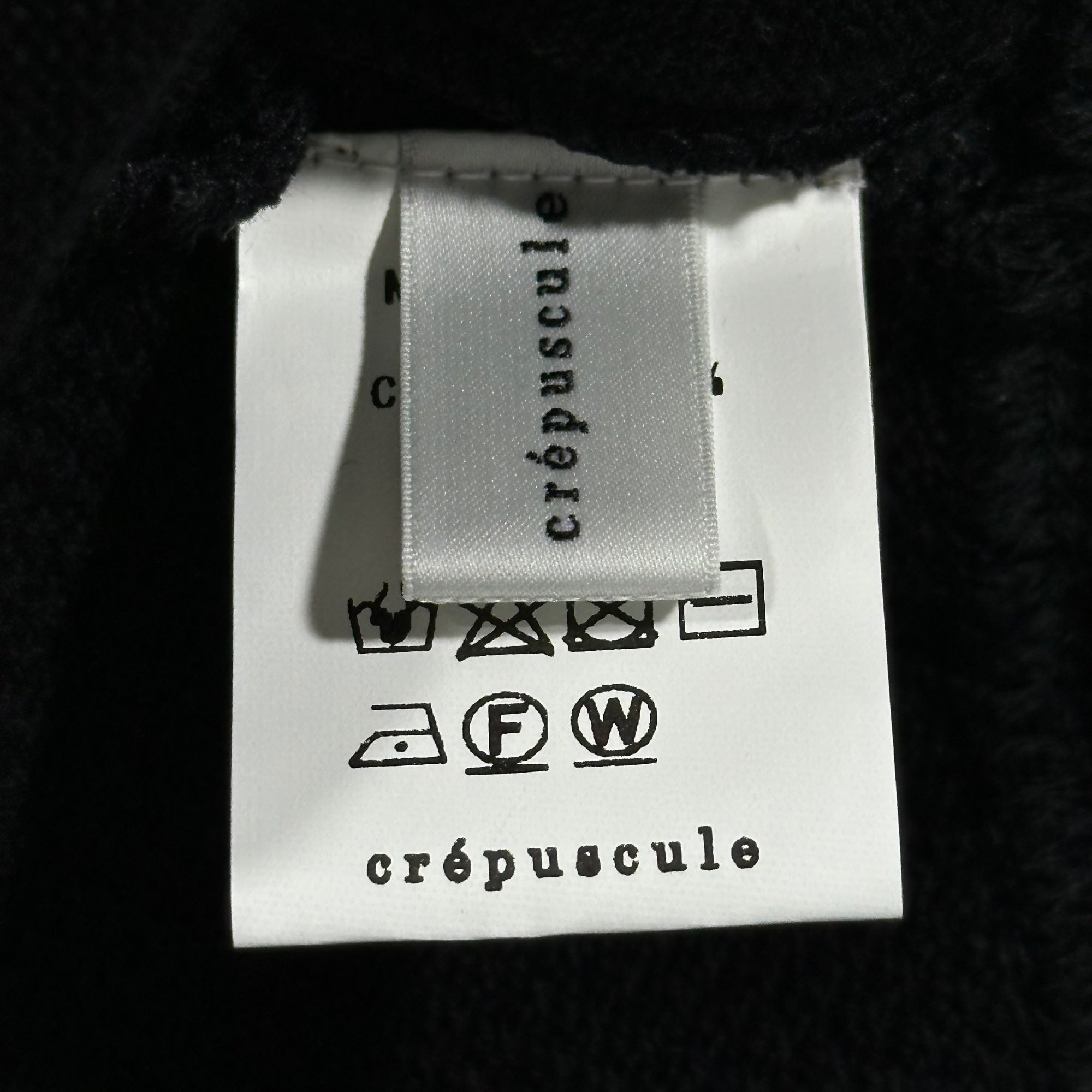 crepuscule(クレプスキュール) Moss stitch V/N cardigan 別注 モス ステッチ Vネック カーディガン 2401-026 M ブラック ONLY ARK別注