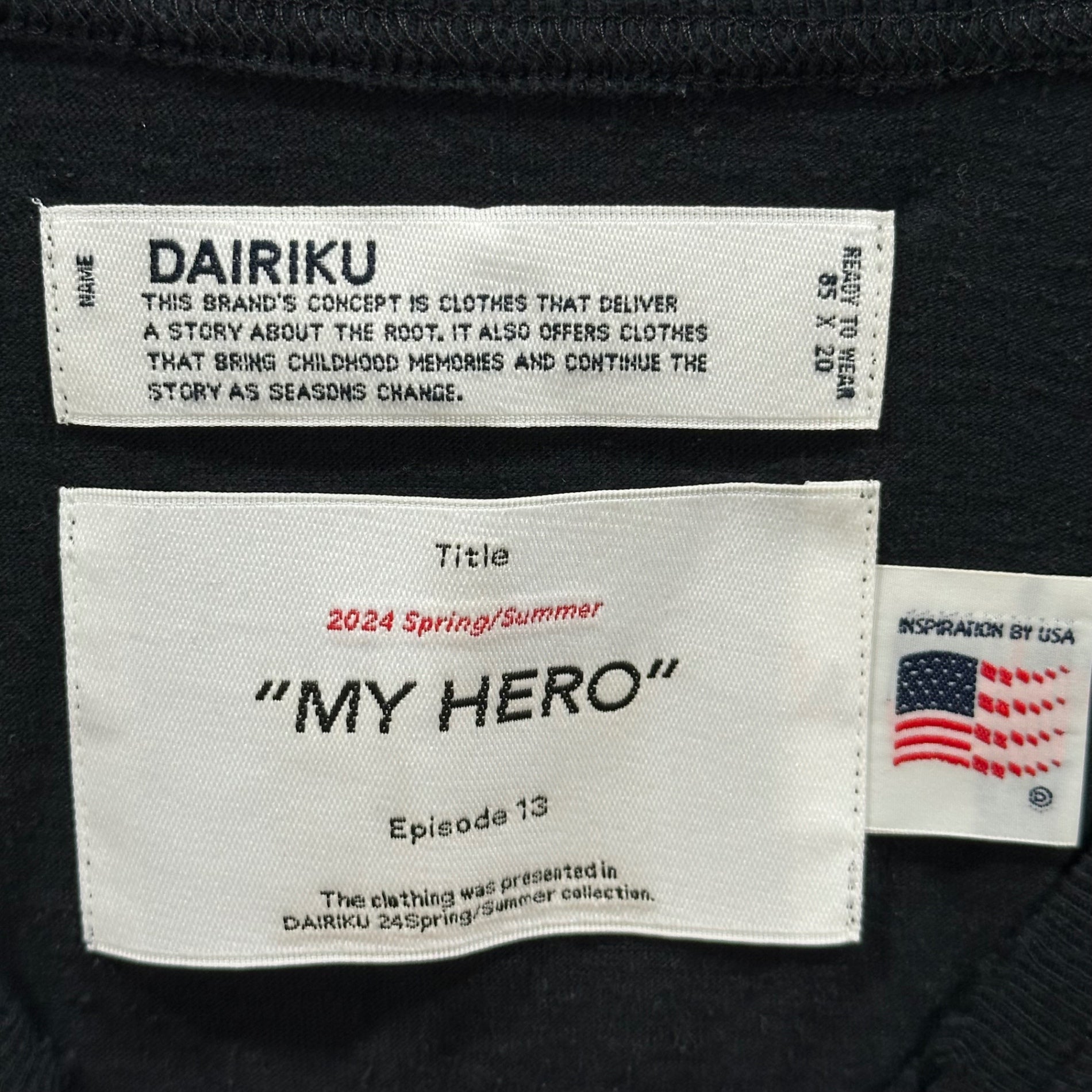 DAIRIKU(ダイリク) 2024SS My Favorite Movies Big Raglan Tee マイフェイバリット ムービーズ ビッグラグラン Tシャツ 24SS C-7 L ブラック 長袖
