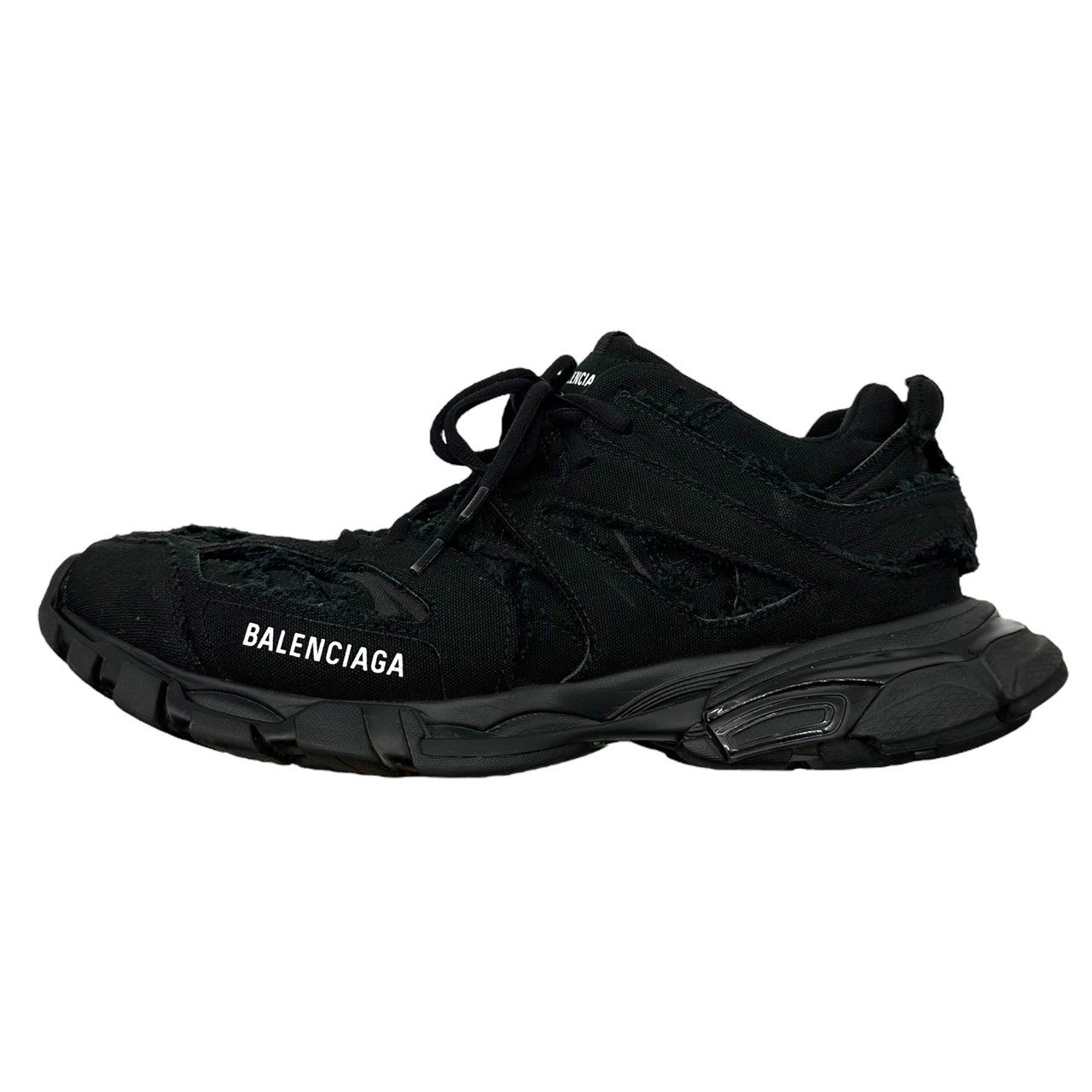 BALENCIAGA(バレンシアガ) Track Destroyed Canvas デストロイ キャンバス トラック スニーカー 542023 29cm ブラック 箱付