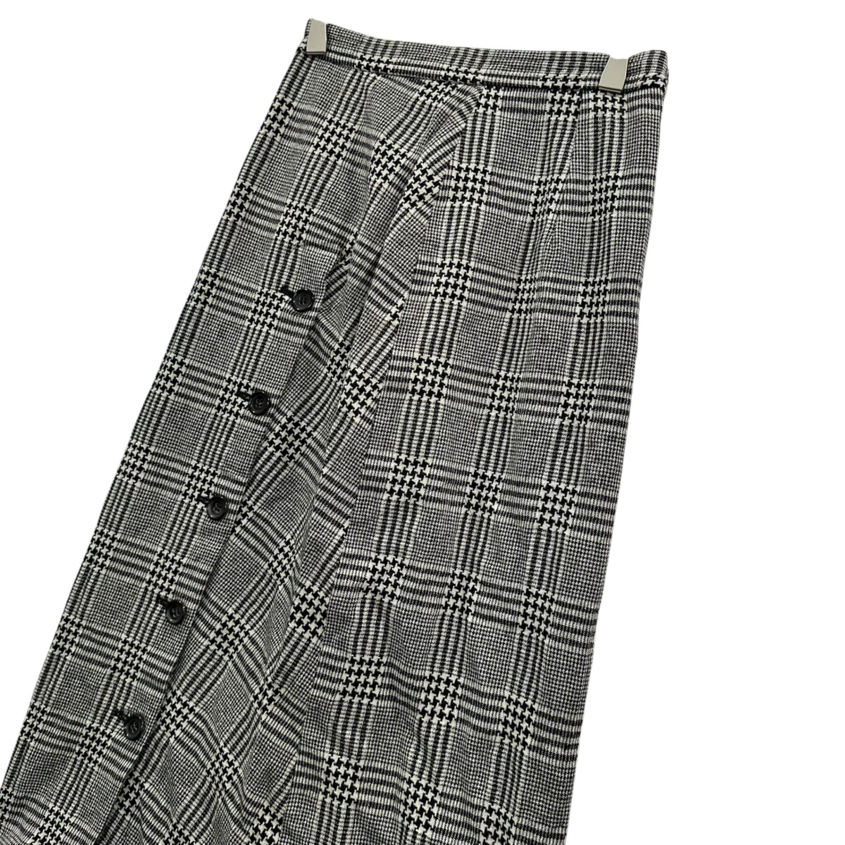 COMME des GARCONS(コムデギャルソン) 1980's Houndstooth Check Wool Front-Button Skirt 80年代 千鳥 チェック ウール フロントボタン スカート GS-05002S S ホワイト×ブラック AD表記無 川久保玲