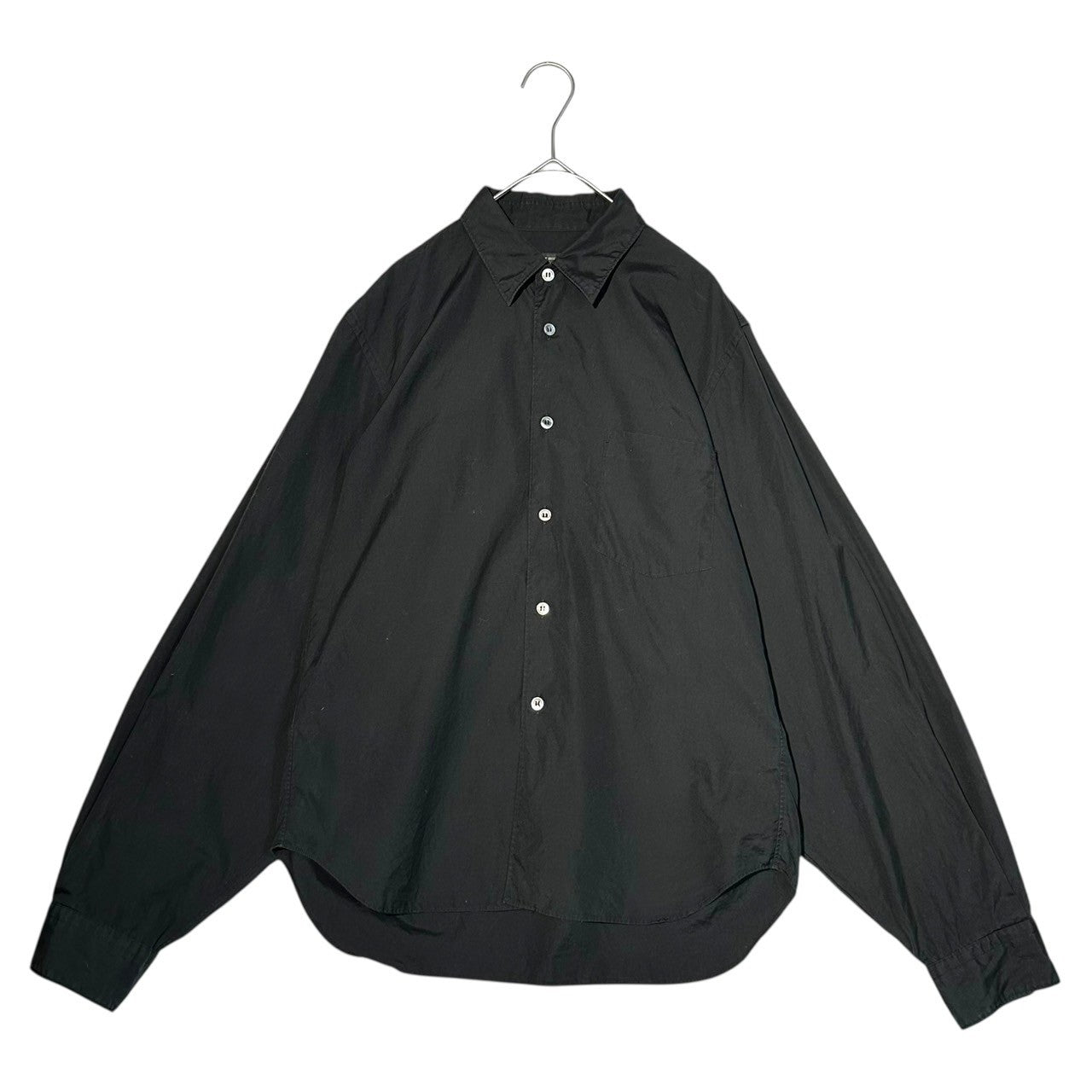 COMME des GARCONS HOMME PLUS(コムデギャルソンオムプリュス) 19AW Regular collar shirt with kimono sleeves 着物袖 レギュラーカラー シャツ PD-B043 XS ブラック AD2019