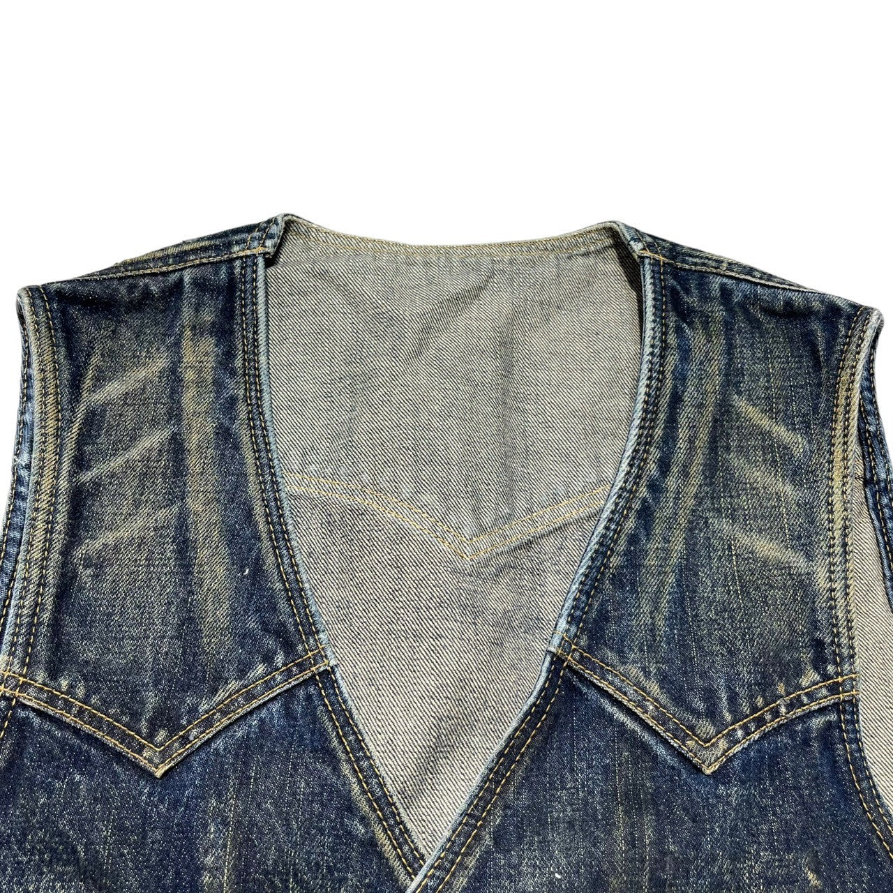 n(n) NUMBER(N)INE(エヌエヌ ナンバーナイン) 08SS Vintage processed denim vest ヴィンテージ加工 デニム ベスト S08-NNJ005A 3(M) インディゴ