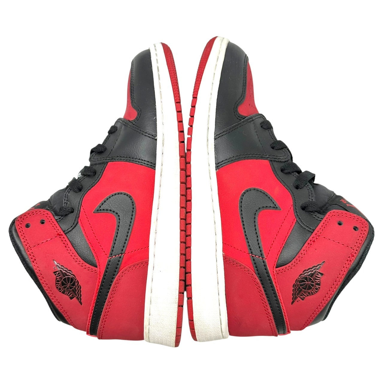 NIKE(ナイキ) AIR JORDAN 1 MID GYM RED BLACK (GS) エアジョーダン1 ミッド "ジム レッド ブラック” 554725-610 24cm ブラック×レッド ハイカット スニーカー