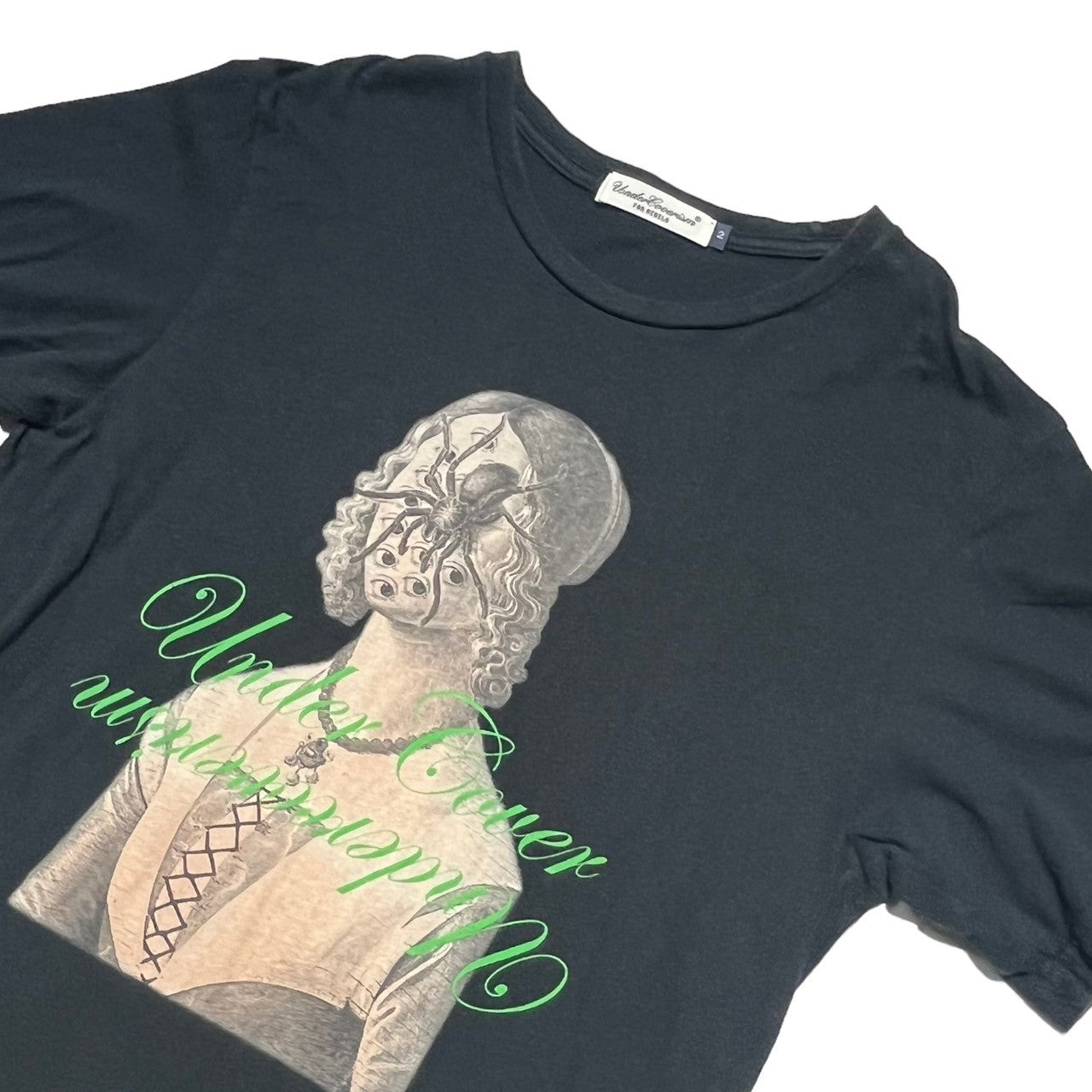 UNDERCOVERISM(アンダーカバイズム) GURUGURU EYES FACE & SPIDER T-SHIRT グルグル アイズフェイス&スパイダー Tシャツ 蜘蛛 M ブラック