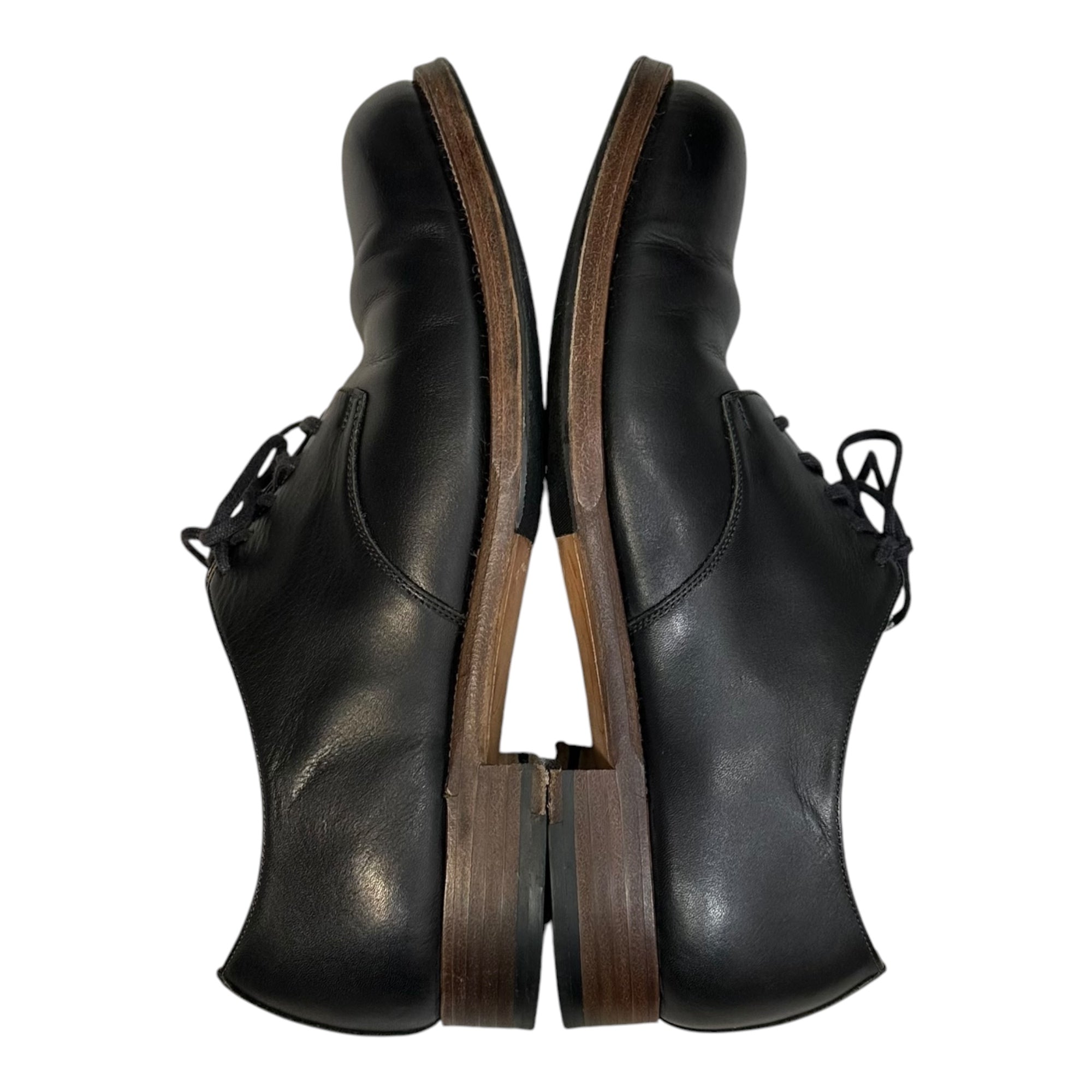 forme(フォルメ) Blucher plain toe 外羽根 プレーントゥ ダービー シューズ fm-708 4 1/2(約25.0cm) ブラック レザー 革靴