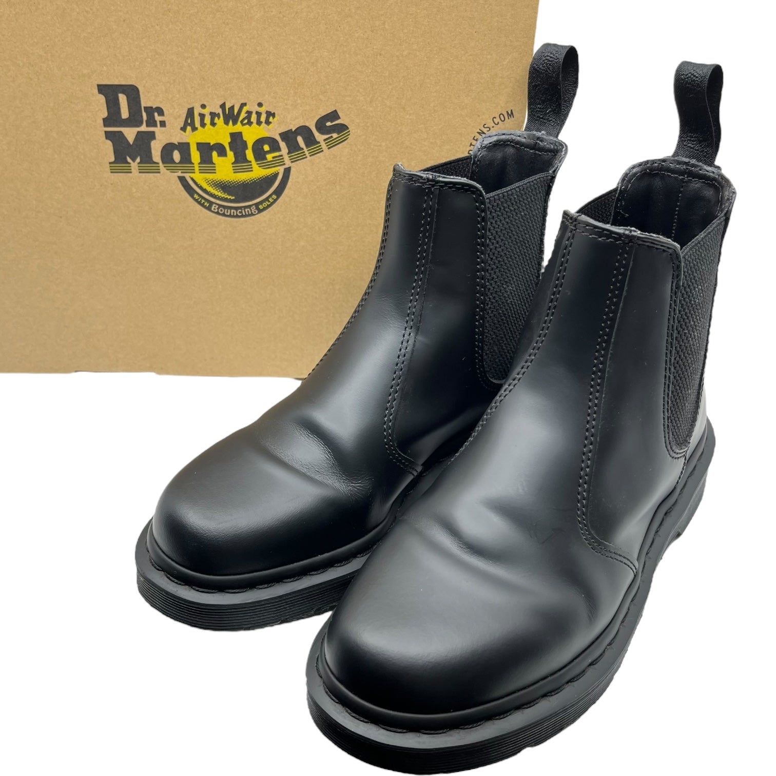 DR.MARTENS(ドクターマーチン) MONO chelsea boots チェルシーブーツ 2976 24cm ブラック サイドゴア レザー 箱付