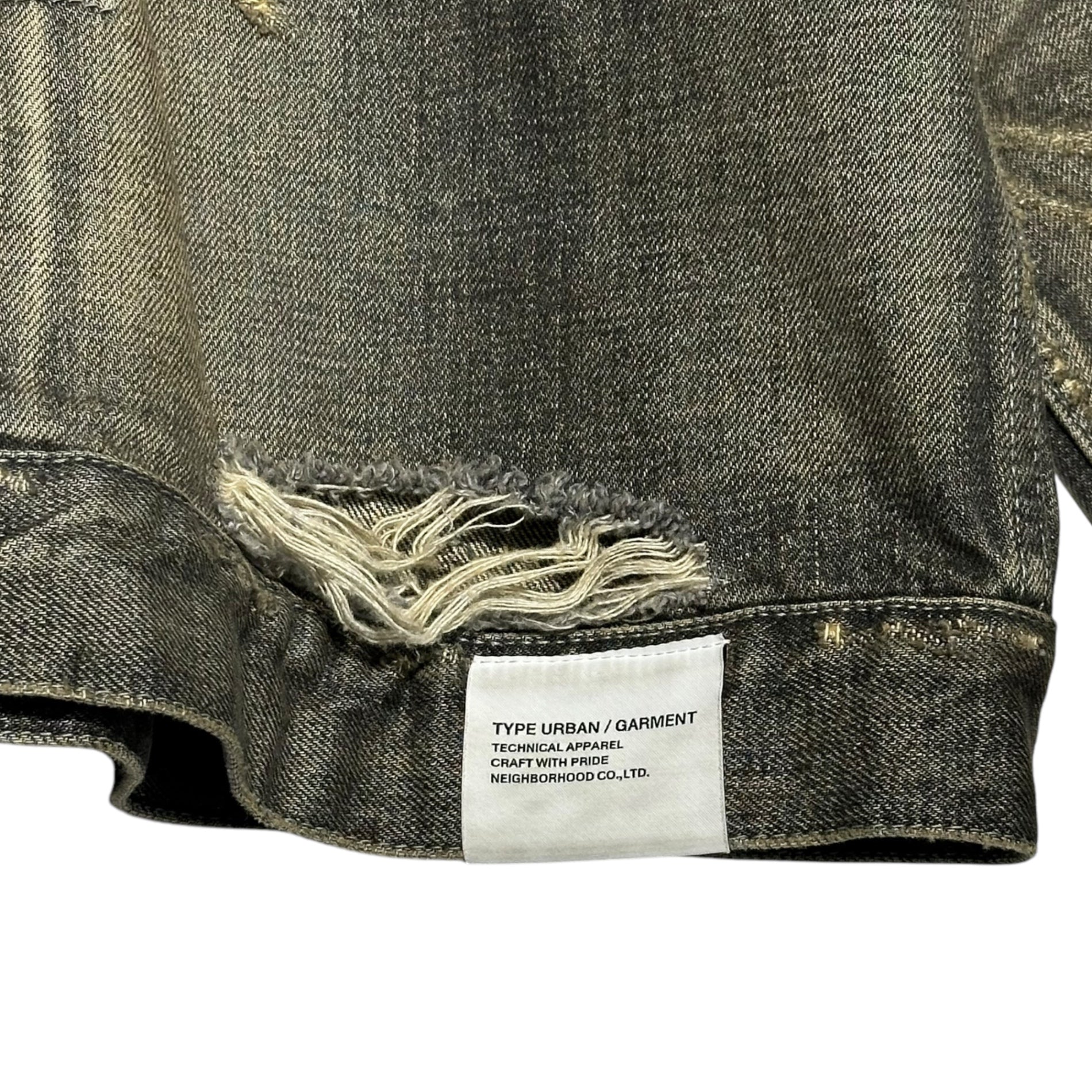 NEIGHBORHOOD(ネイバーフッド) 24AW SAVAGE DENIM TYPE-1 JACKET サベージ デニム タイプ1 ジャケット ダメージ加工 242XBNH-JKM01 L ブラック 完売商品