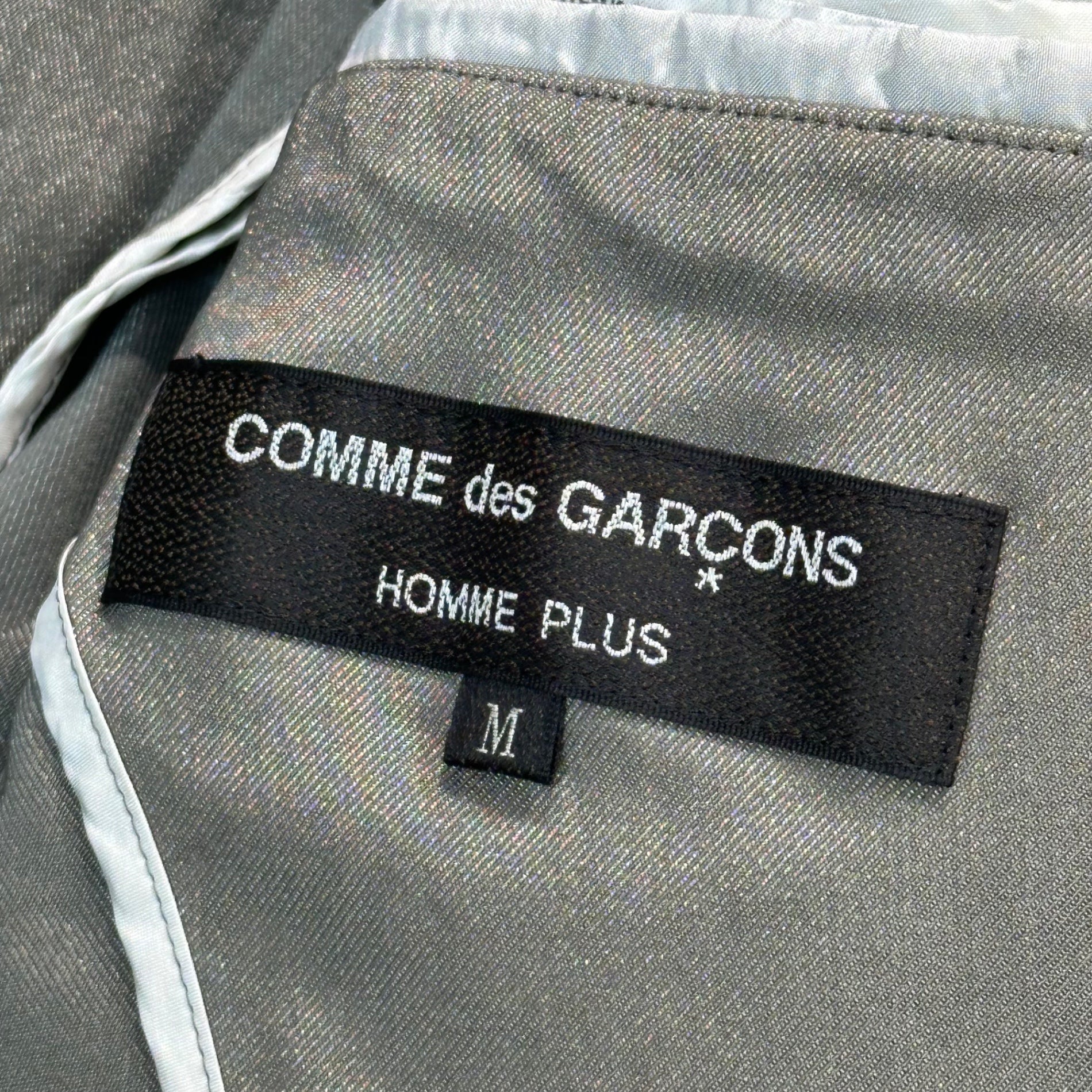 COMME des GARCONS HOMME PLUS(コムデギャルソンオムプリュス) 08SS imposition期 1-Button Poly Jacket 1ボタン ポリ ジャケット PA-J017 M グレー AD2007