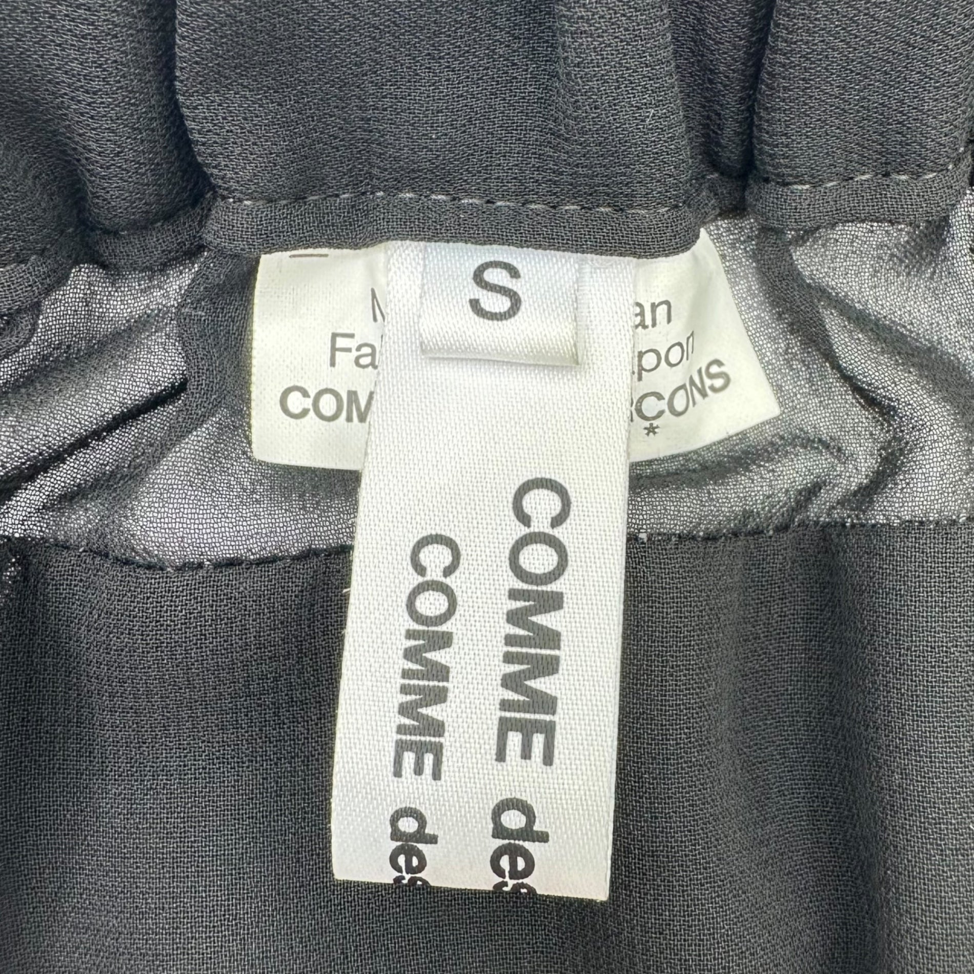 COMME des GARCONS COMME des GARCONS(コムデギャルソンコムデギャルソン) 14AW See-through tiered wide easy balloon pants シースルー ティアード ワイド イージー バルーン サルエル パンツ RN-P026 S ブラック