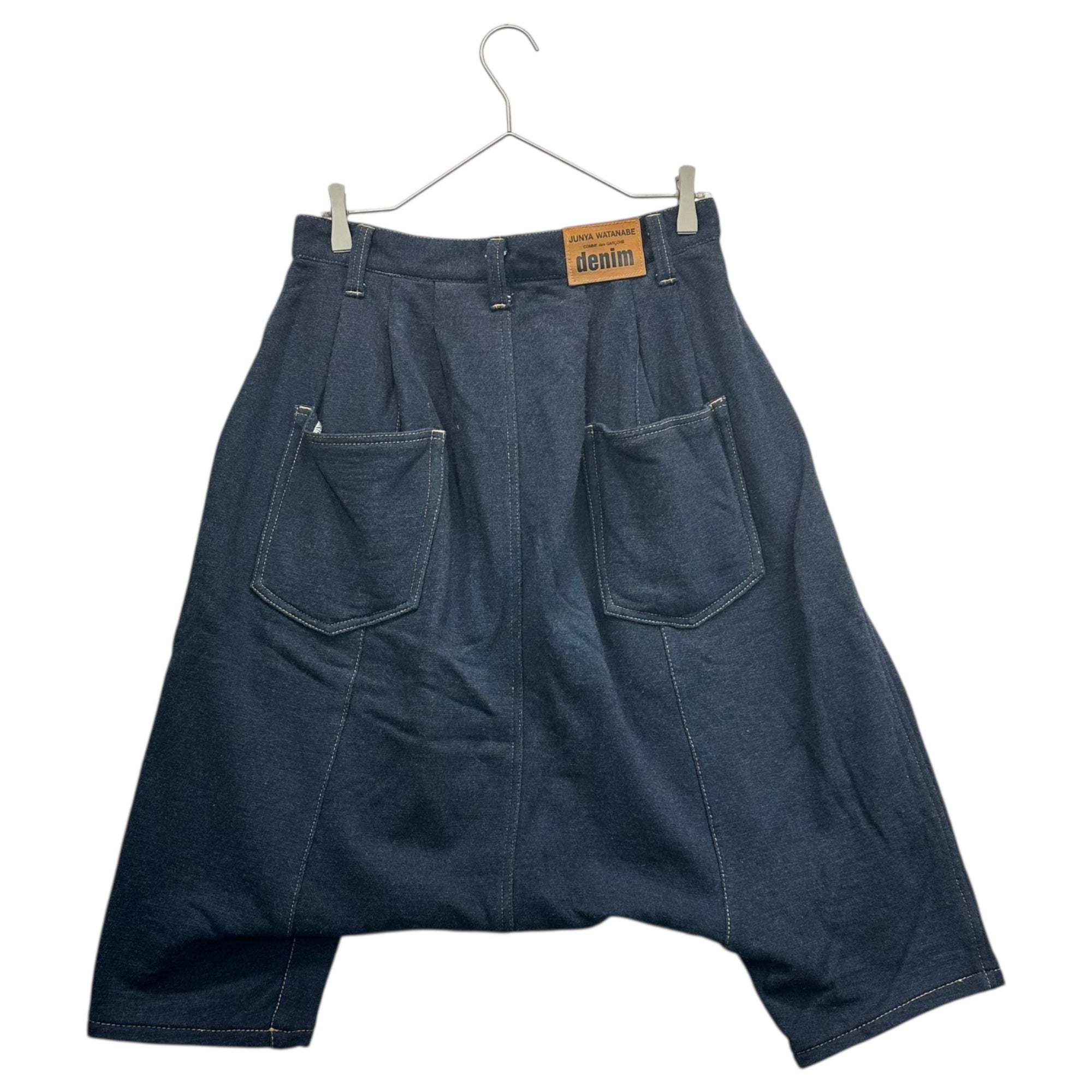 COMME des GARCONS JUNYA WATANABE(コムデギャルソンジュンヤワタナベ) 10AW Denim-like Sweat Sarouel Shorts デニムライク スウェット サルエル ショーツ JF-P203 S インディゴ AD2010 男性着用可能