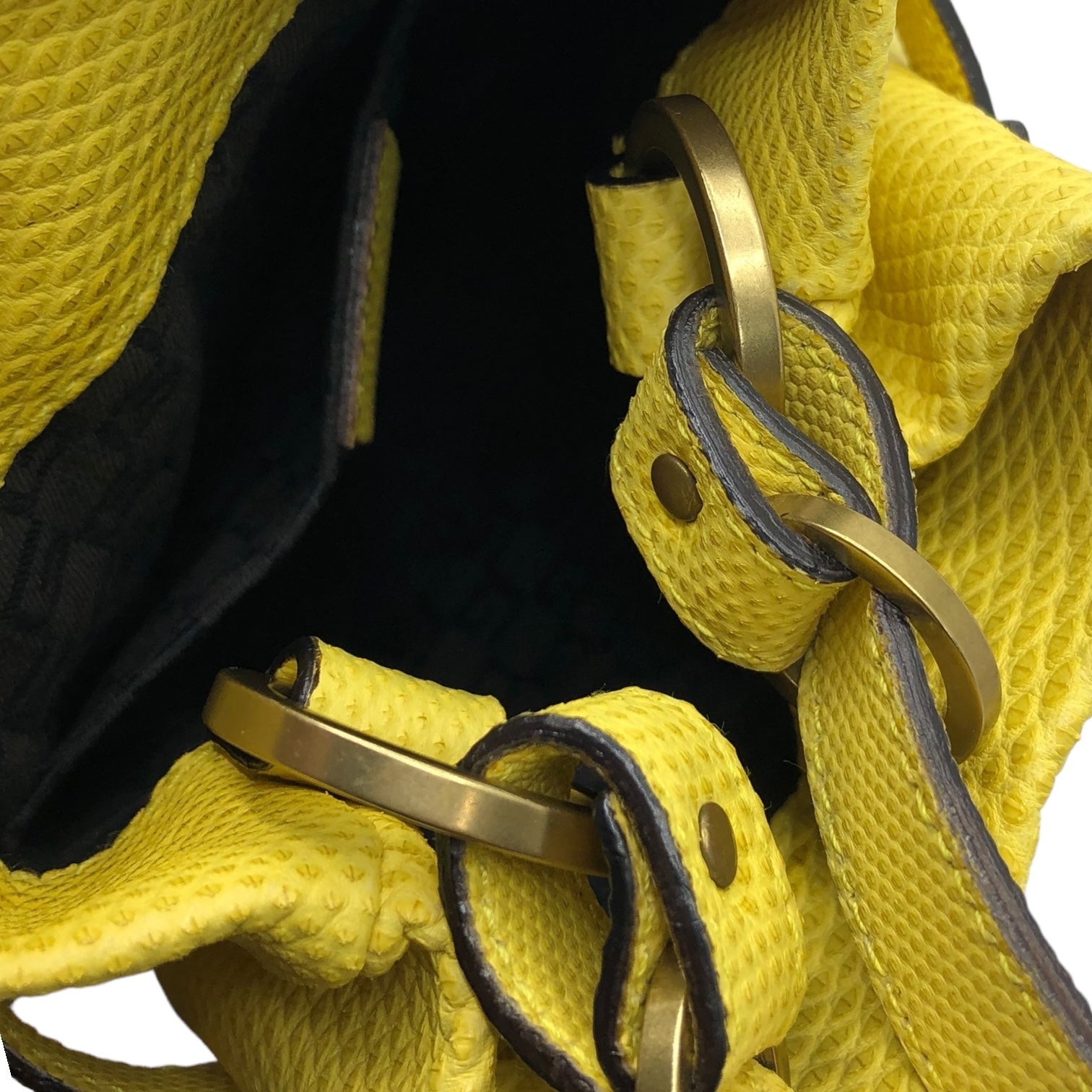 GUCCI(グッチ) exotic leather mini handbag エキゾチック レザー ミニ ハンド バッグ 109076 206027 イエロー