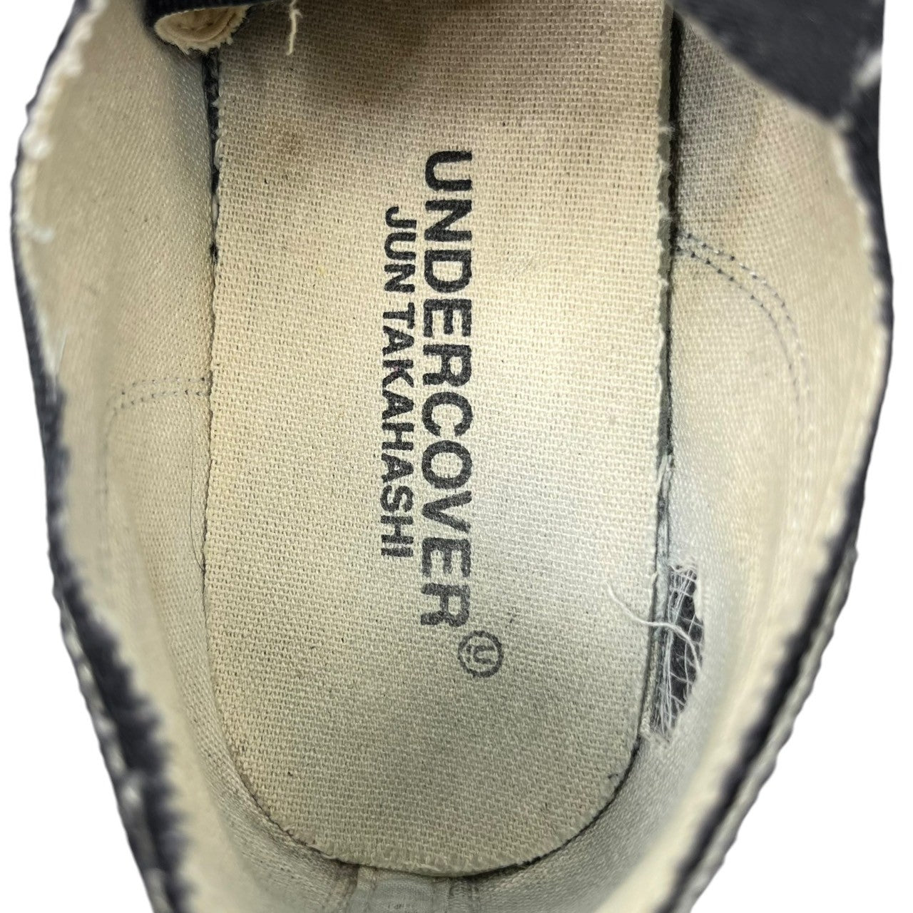 UNDERCOVER(アンダーカバー) TOE LOGO CANVAS SNEAKERS トゥー ロゴ キャンバス スニーカー UC2B9F05 M(26-26.5cm) ブラック