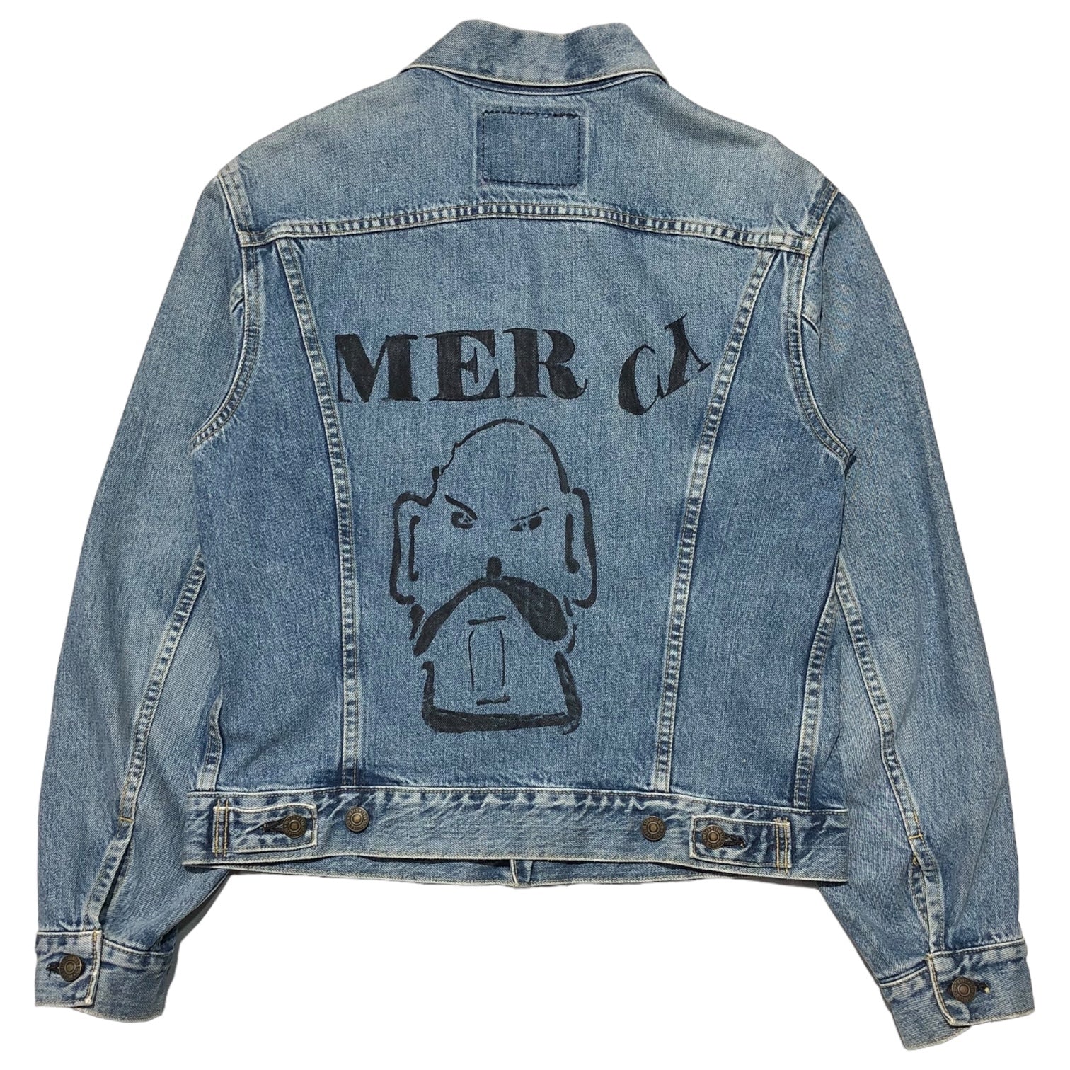 Levi's(リーバイス) 90's 3rd バッグペイント デニムジャケット 71557-02 38(Mサイズ程度) インディゴ/スカイブルー Big E